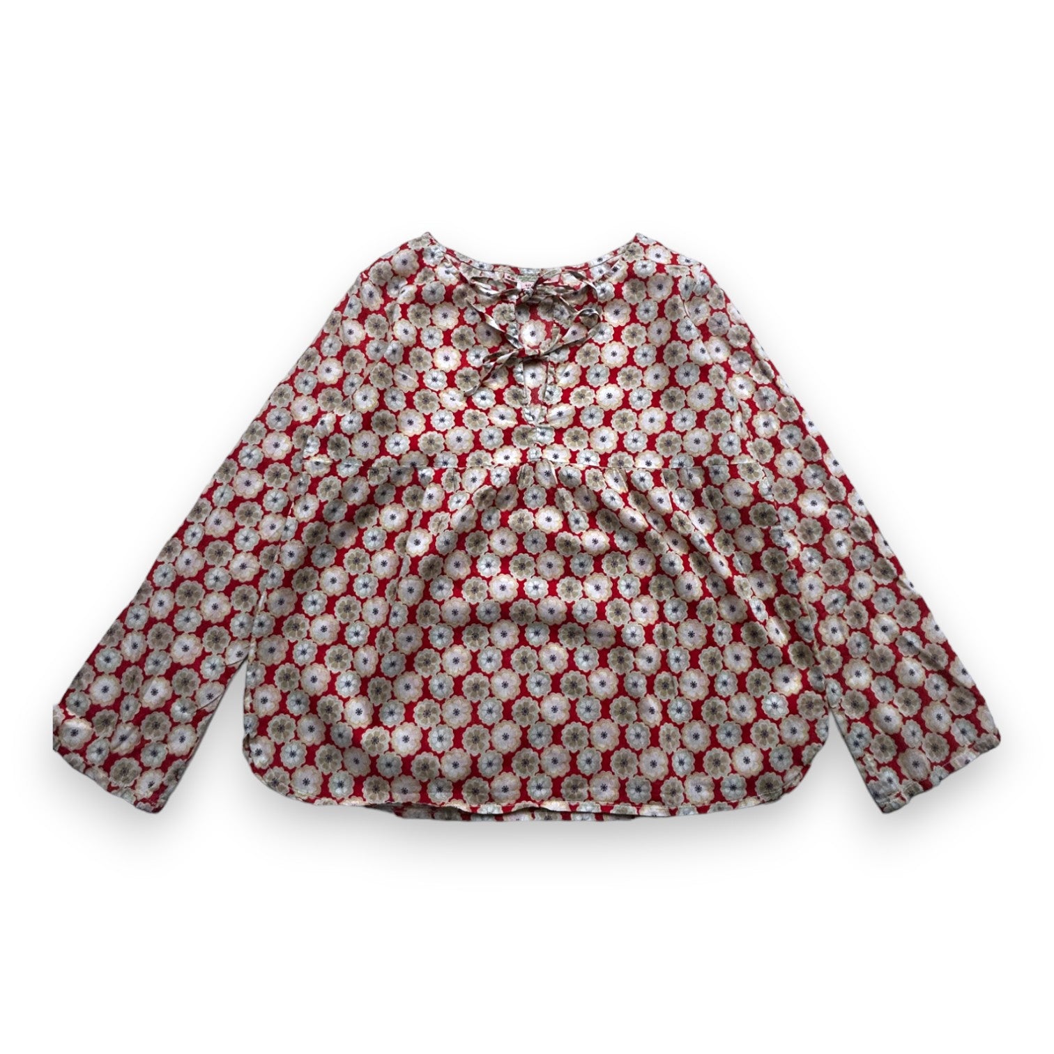 BONPOINT - Blouse rouge fleurie - 10 ans