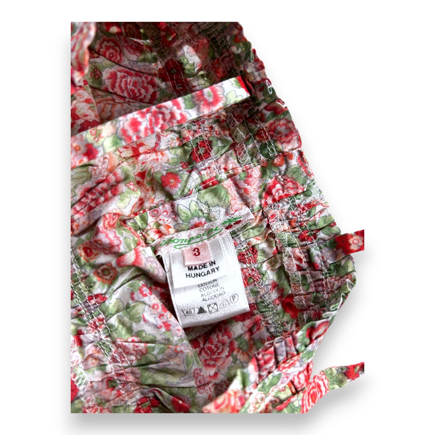 BONPOINT - Pink floral tank top - 3 months