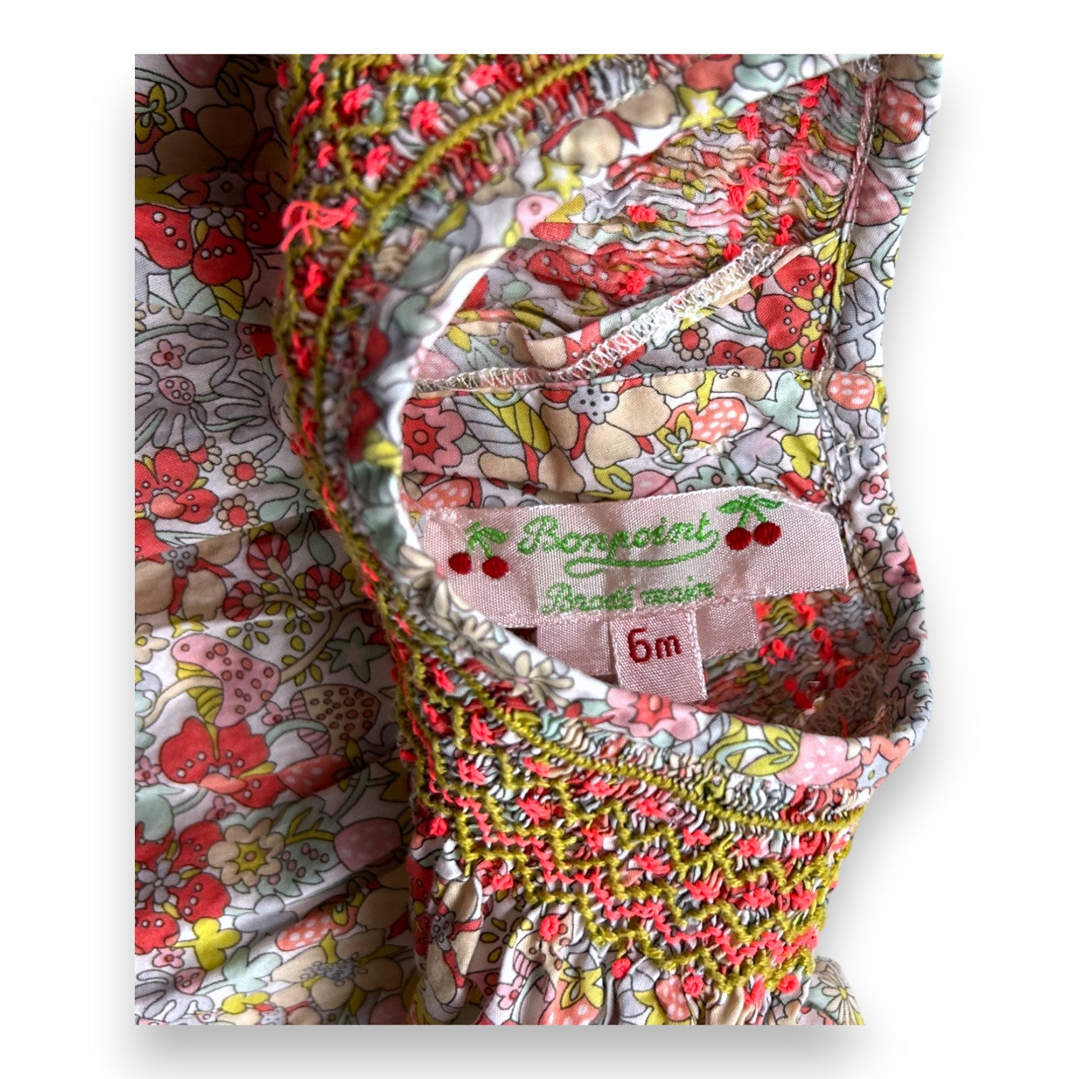 BONPOINT - Blouse fleurie détails sur le col - 6 mois