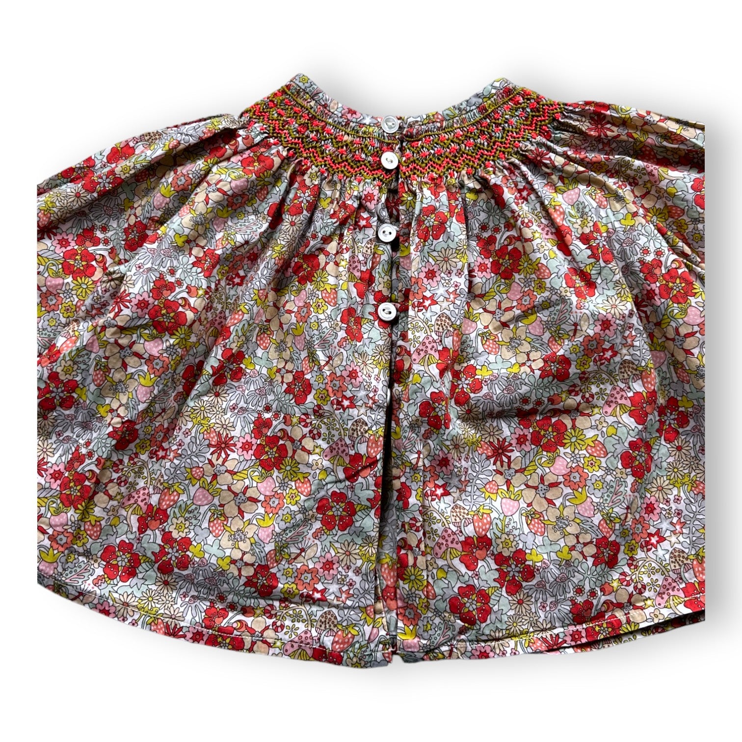 BONPOINT - Floral blouse with details on the collar - 6 months