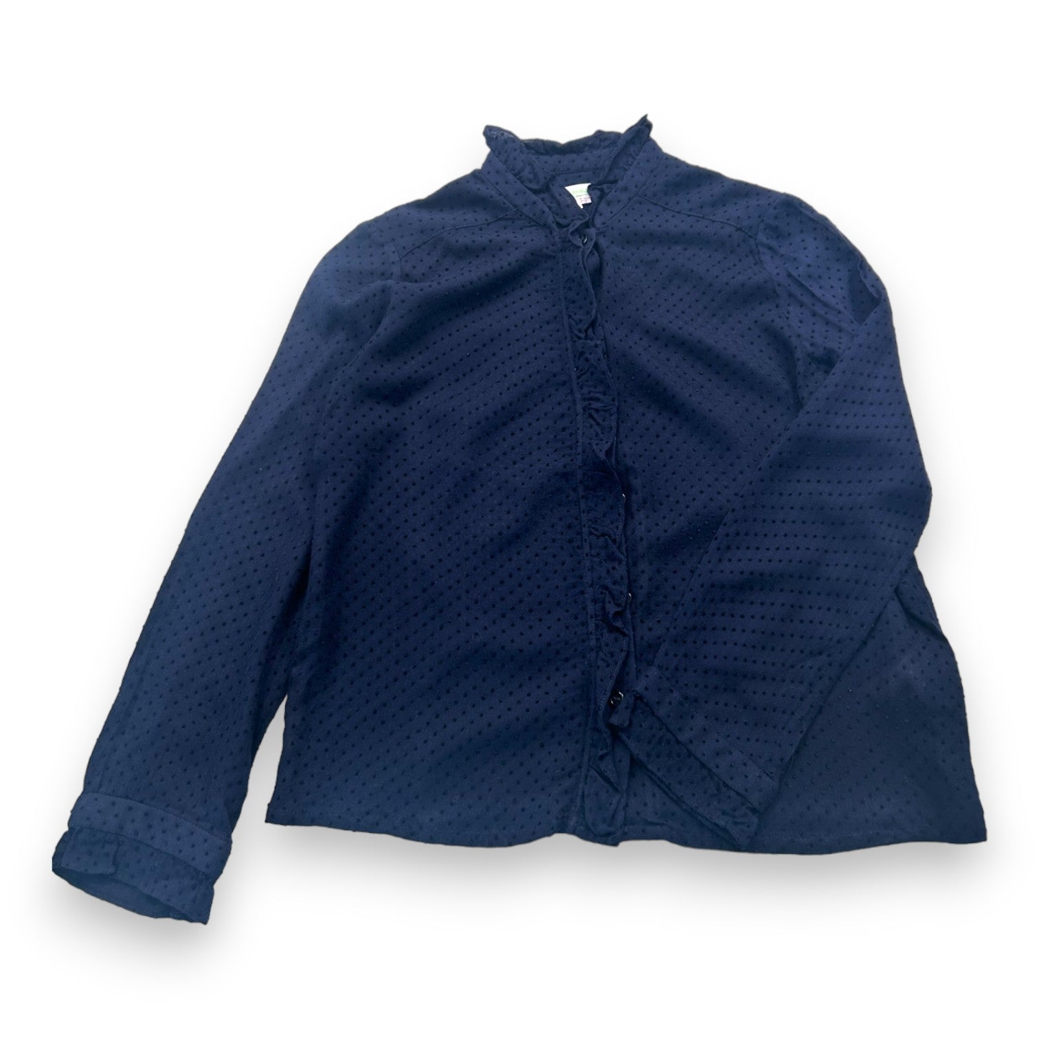 BONPOINT - Blouse fluide bleue à pois - 6 ans
