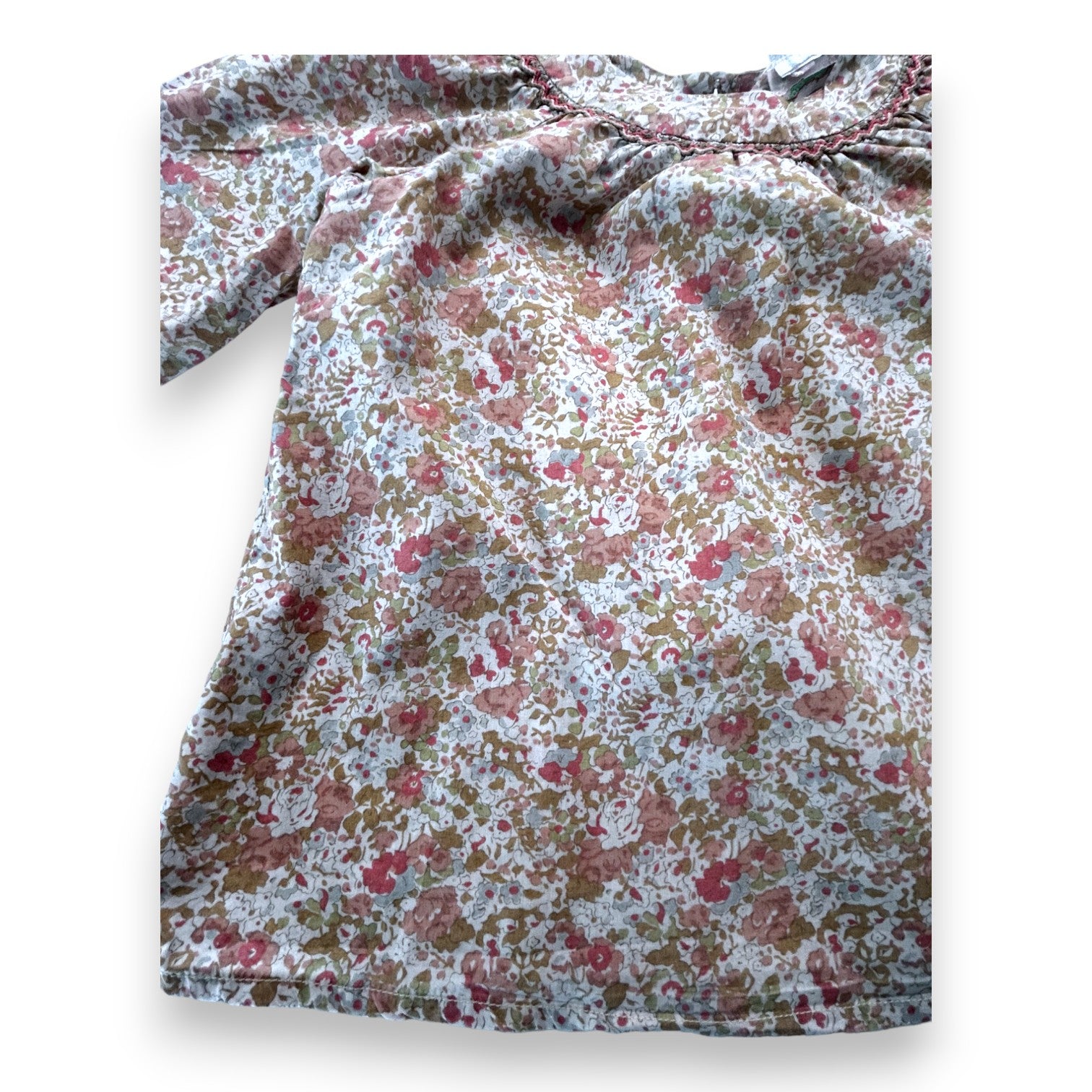 BONPOINT - Beige floral blouse - 3 years