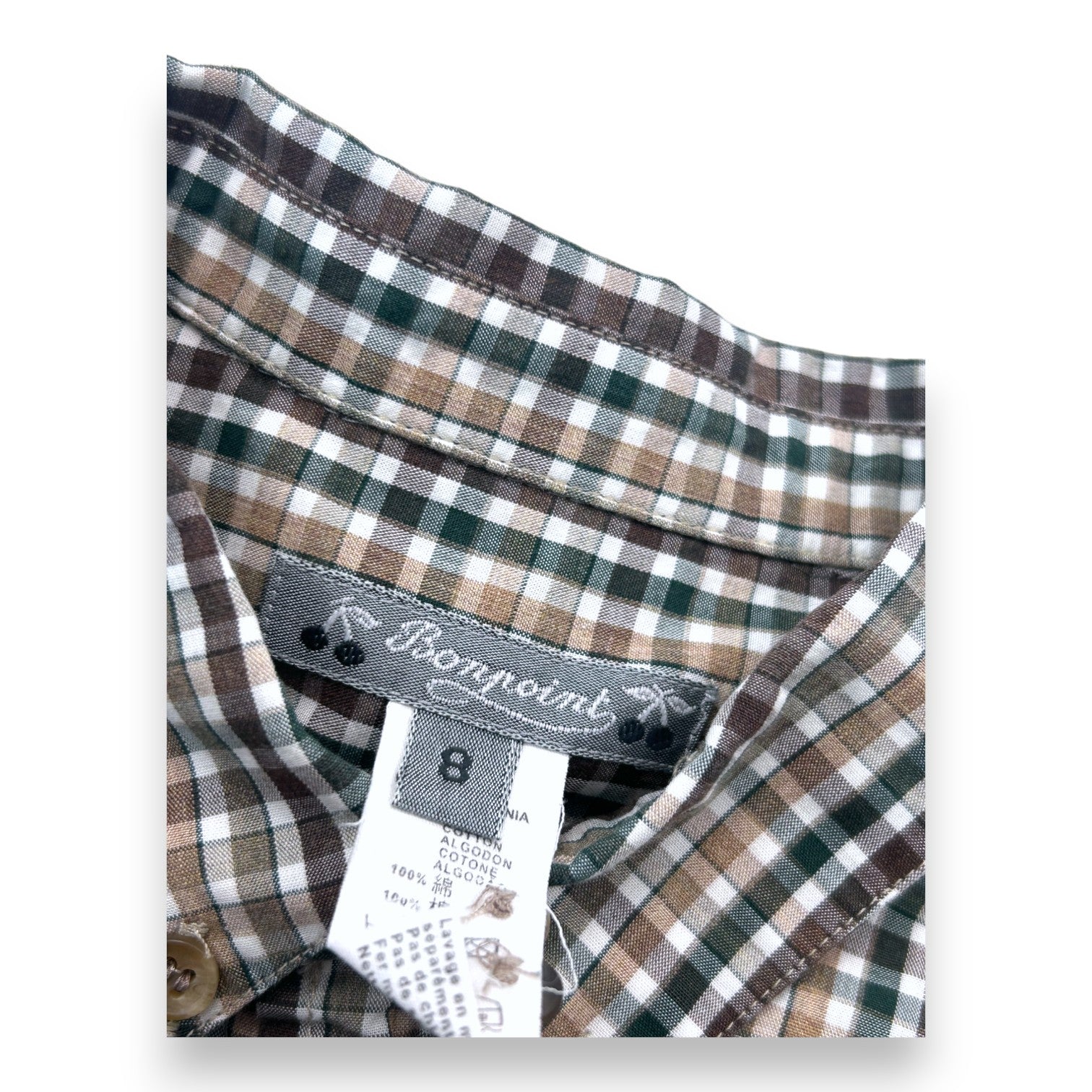 BONPOINT - Chemise à carreaux - 8 ans