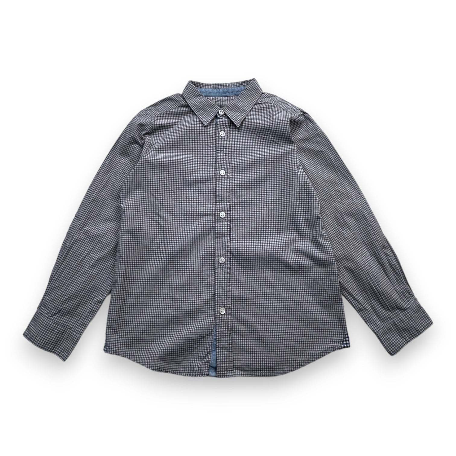 BONPOINT - Chemise à carreaux gris - 6 ans
