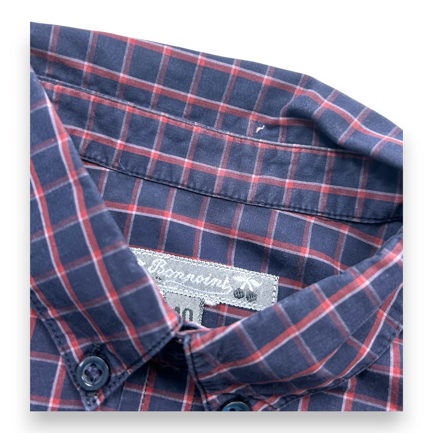 BONPOINT - Chemise bleue à carreaux - 10 ans
