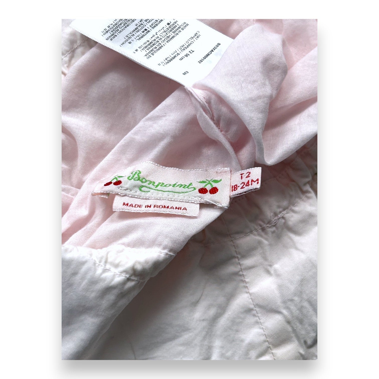 BONPOINT - Chapeau rose pale - 18 mois