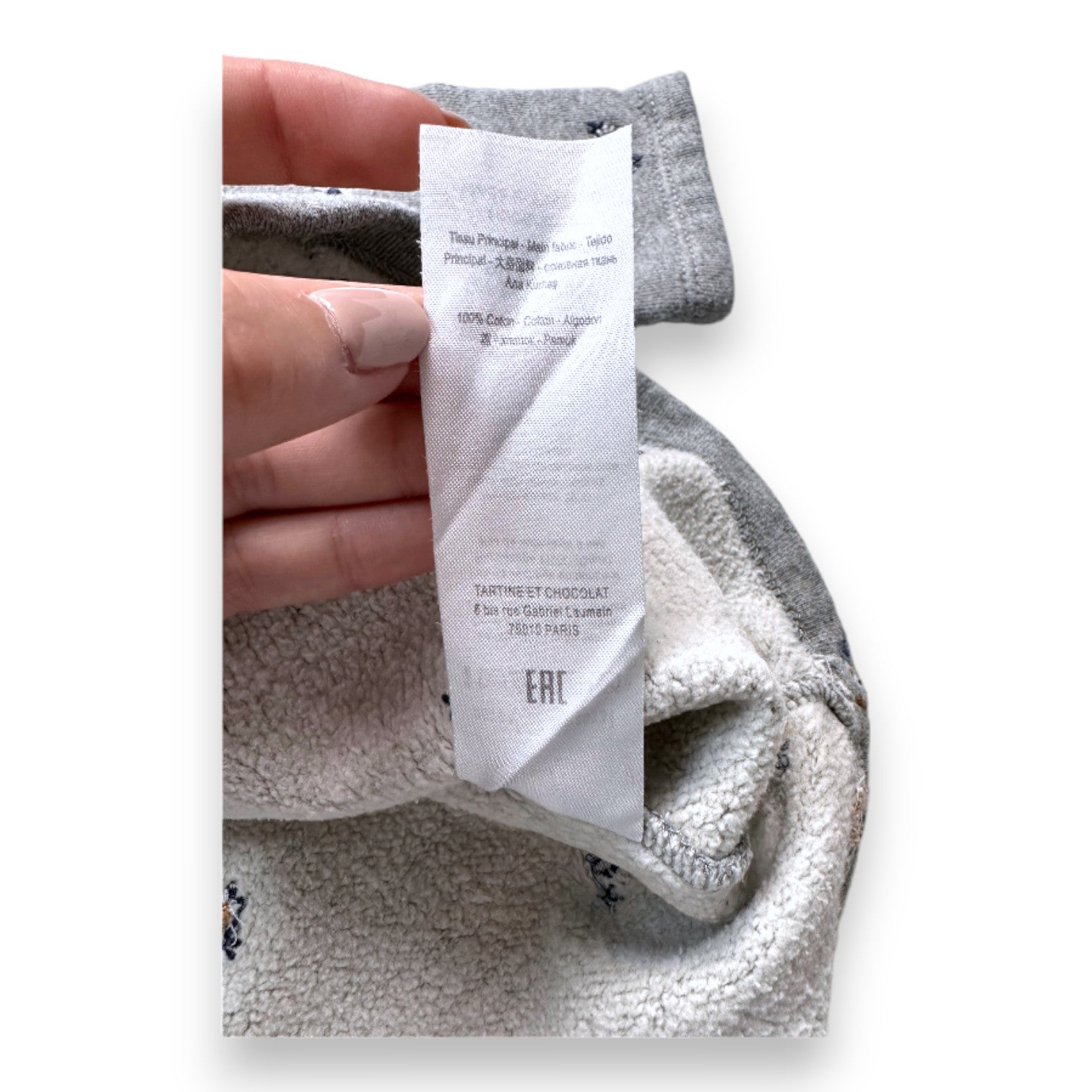 TARTINE ET CHOCOLAT - Graues Blumenkleid mit langen Ärmeln - 2 Jahre