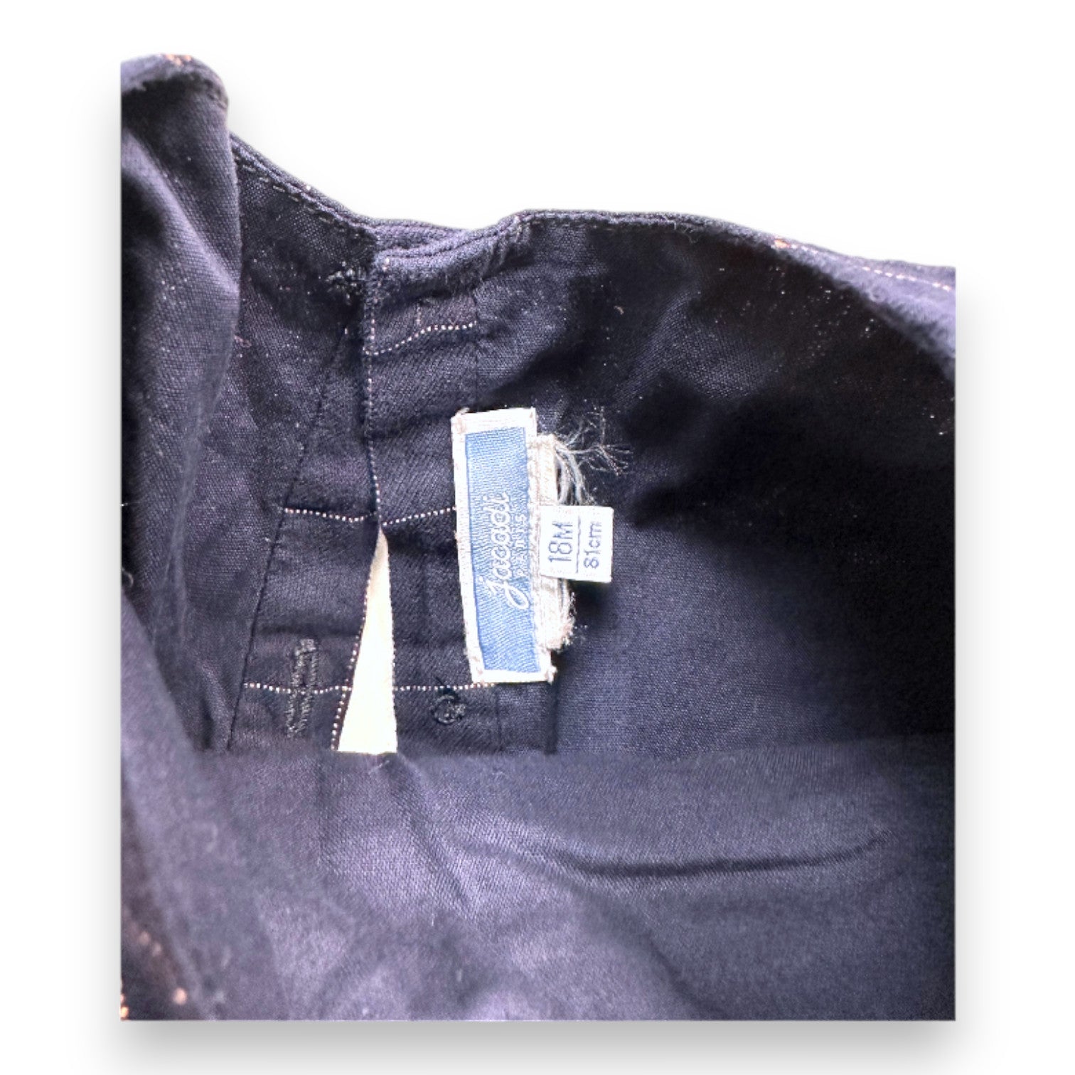 Jacadi - Navy blue dress with gold checks - 18 months