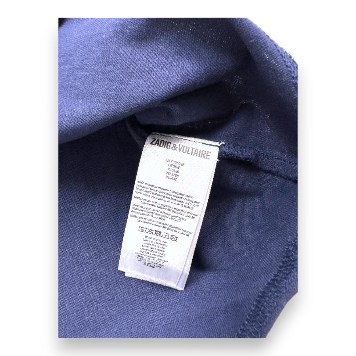 ZADIG & VOLTAIRE - Marineblaues Tanktop mit Aufdruck - 6 Jahre