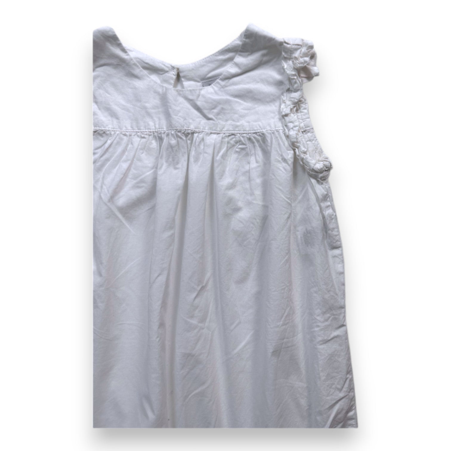 PETIT BATEAU - Weißer Strampler mit Rüschen - 2 Jahre