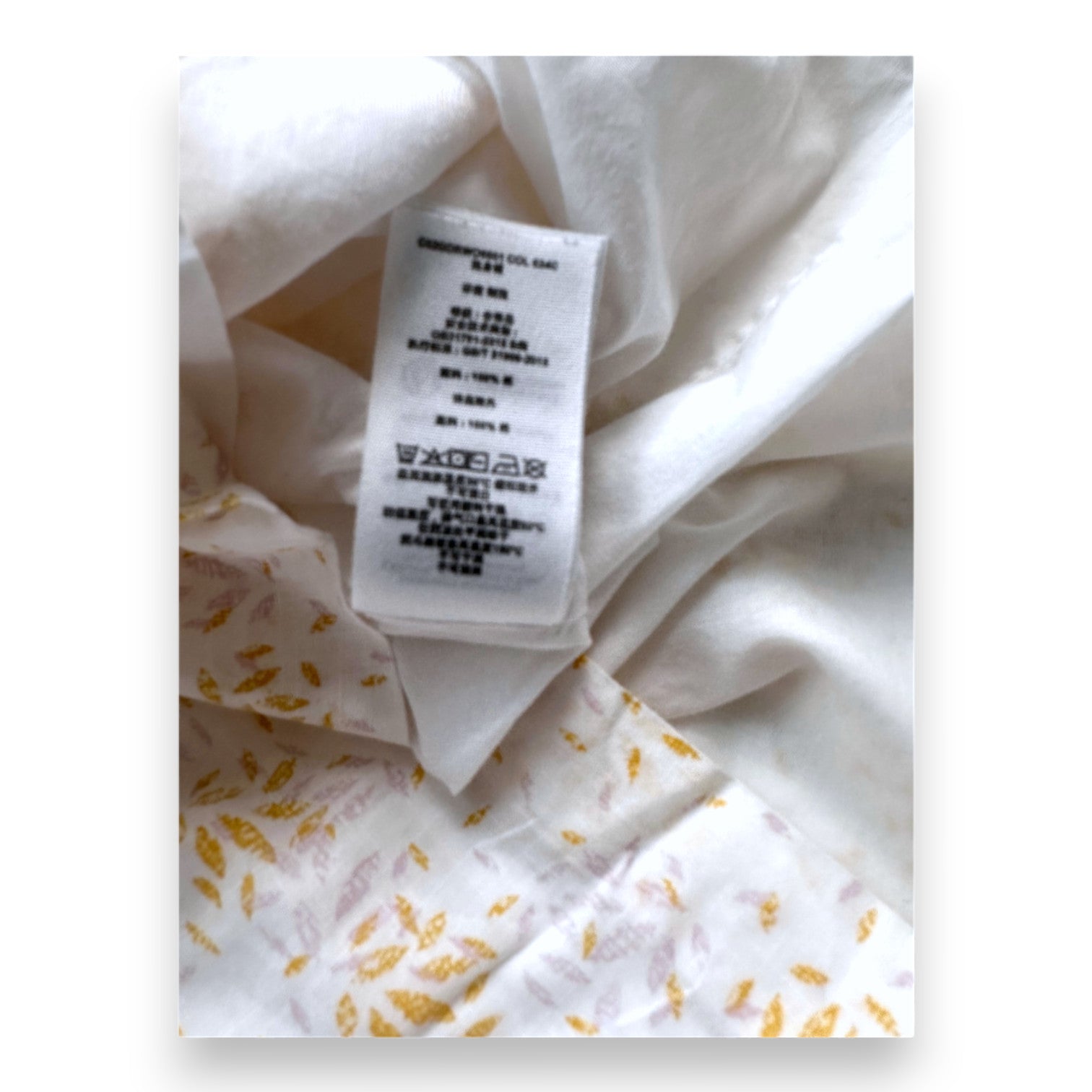 BONPOINT - Weißes Kleid mit lila und gelben Drucken - 4 Jahre