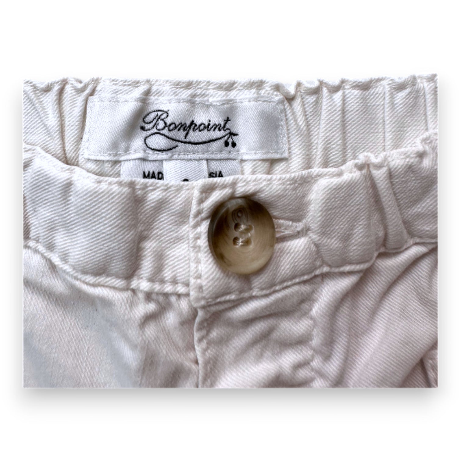 BONPOINT - Weiße Jeansshorts - 2 Jahre