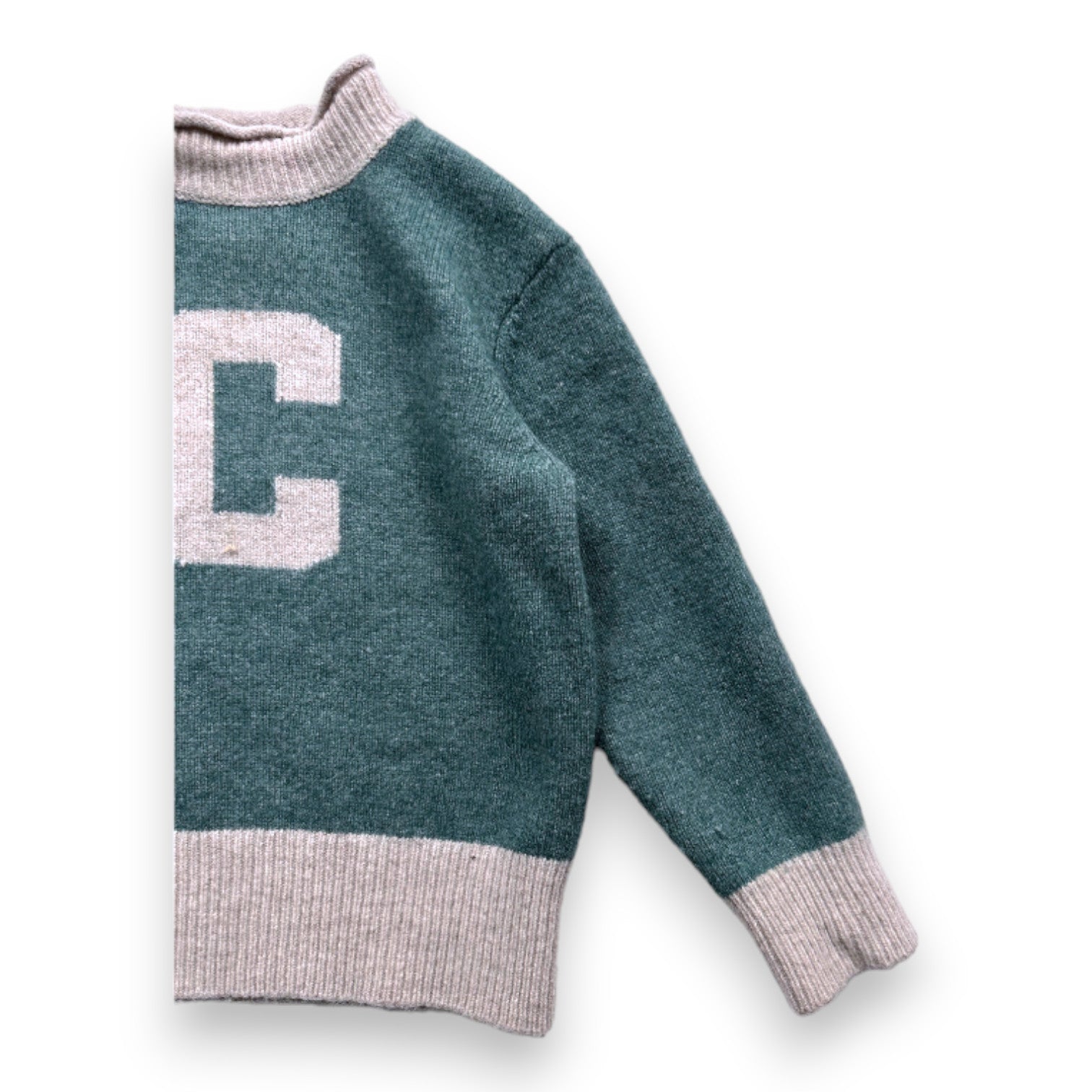 CYRILLUS - Pull à manches longues bleu et gris - 3 ans