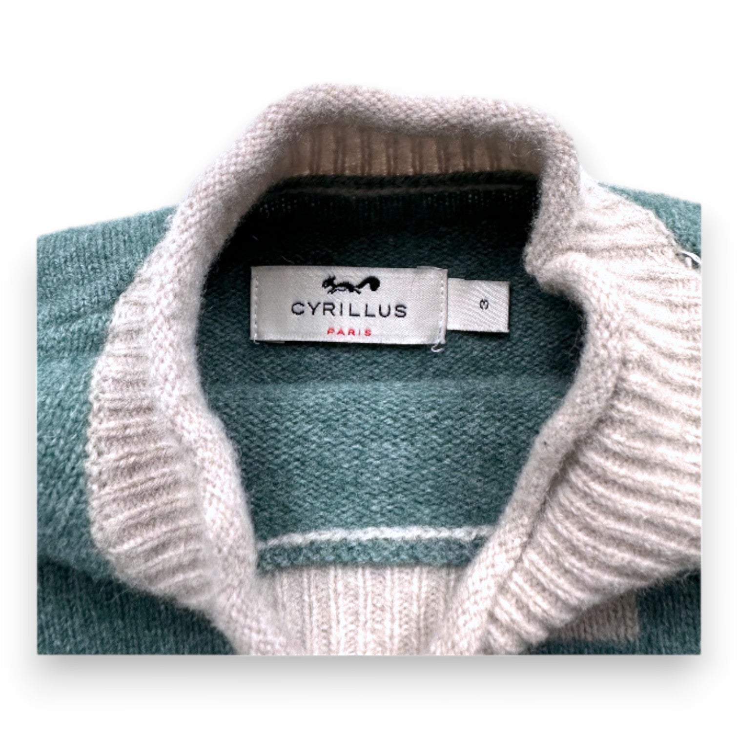 CYRILLUS - Blue and gray long-sleeved sweater - 3 years