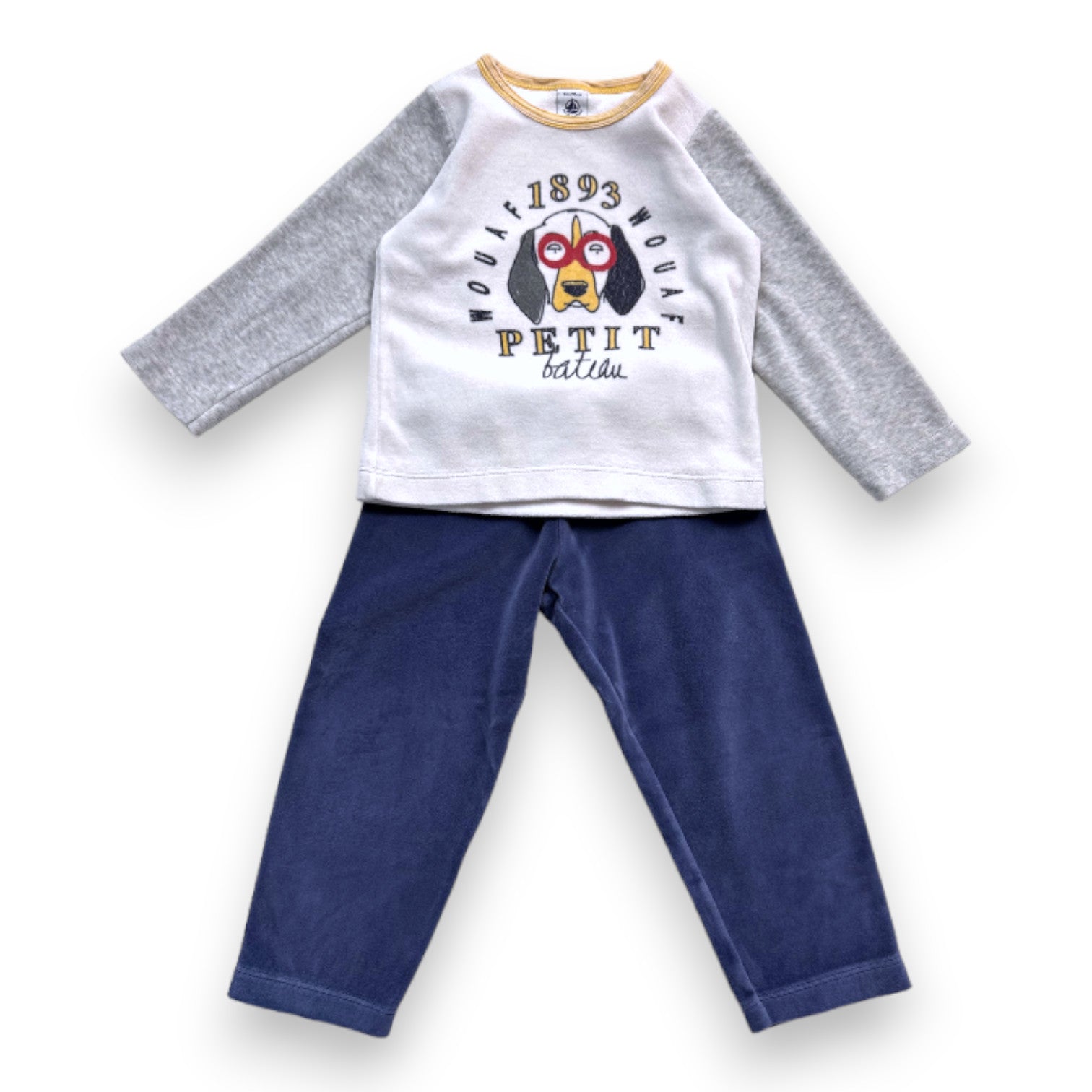 PETIT BATEAU - Pyjama 2 pièces avec pantalon et t-shirt à manches longues - 3 ans