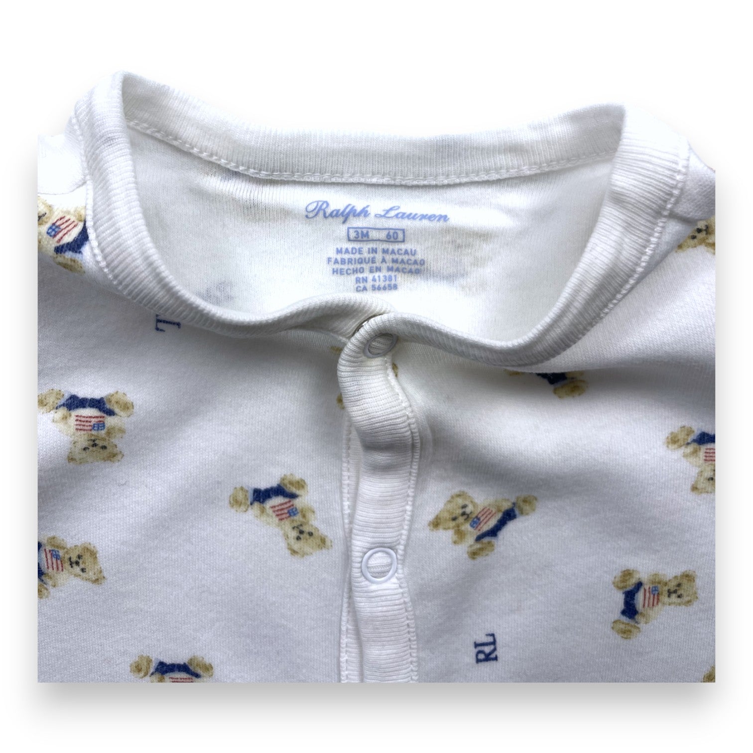 RALPH LAUREN - Teddy Bears patterned bodysuit - 3 months
