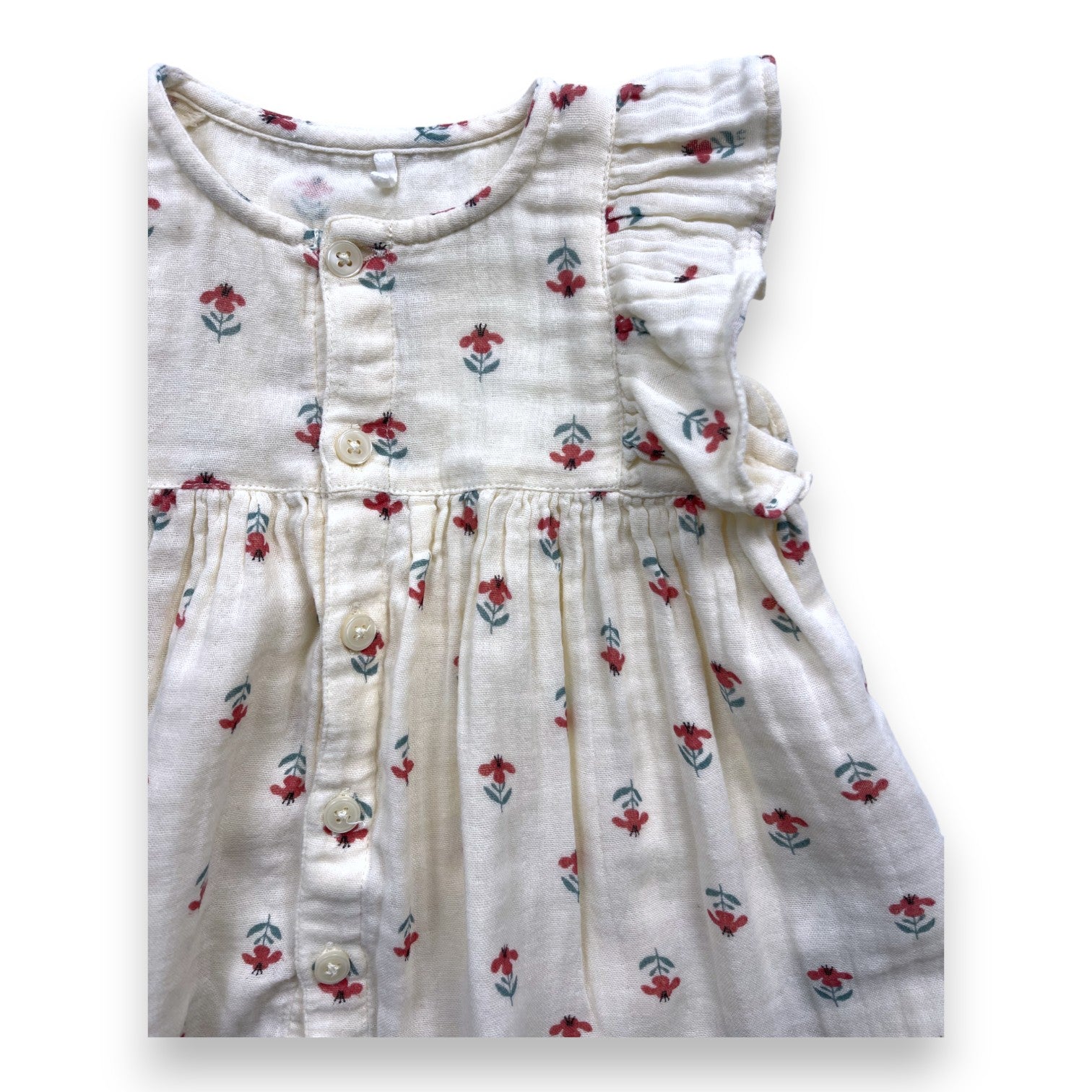 PETIT BATEAU - Floral bloomer dress set - 3 months