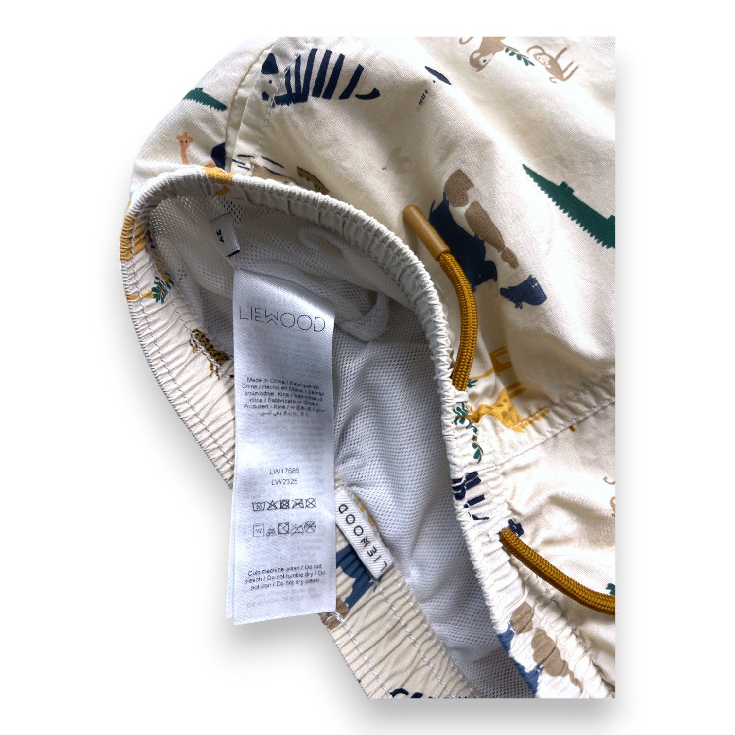 LIEWOOD - Beige Badeshorts mit Tiermotiv - 2 Jahre