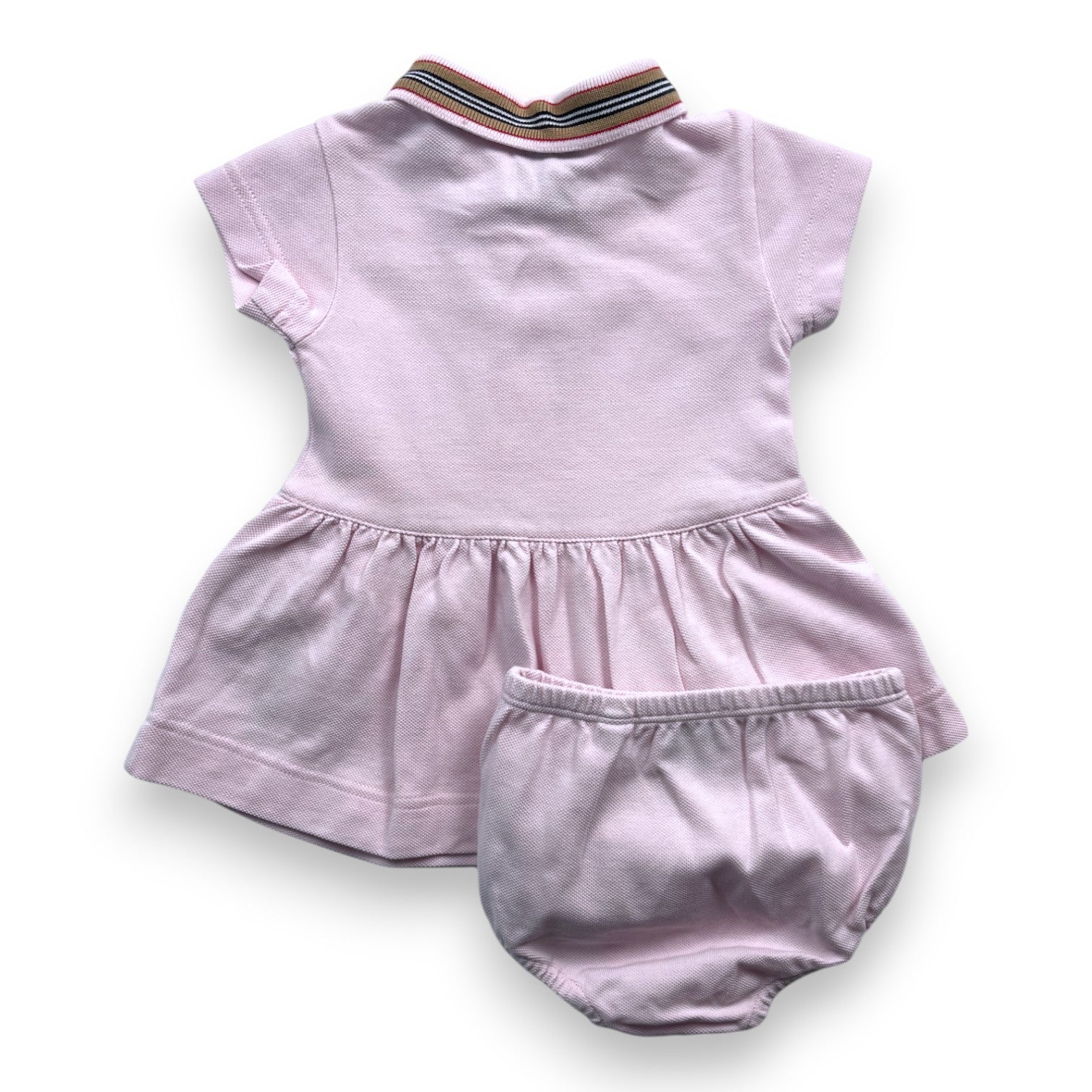 BURBERRY - Ensemble rose robe bloomer - 3 mois