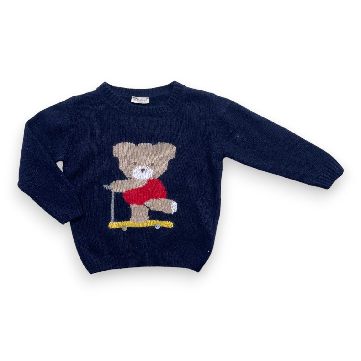 JO MILANO - Navy blue teddy bear sweater - 2 years