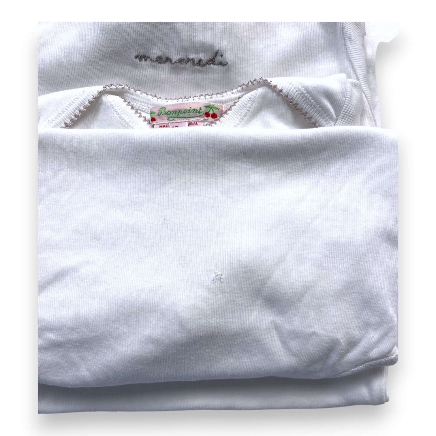 BONPOINT - Weekly pack of bodysuits - 12 months