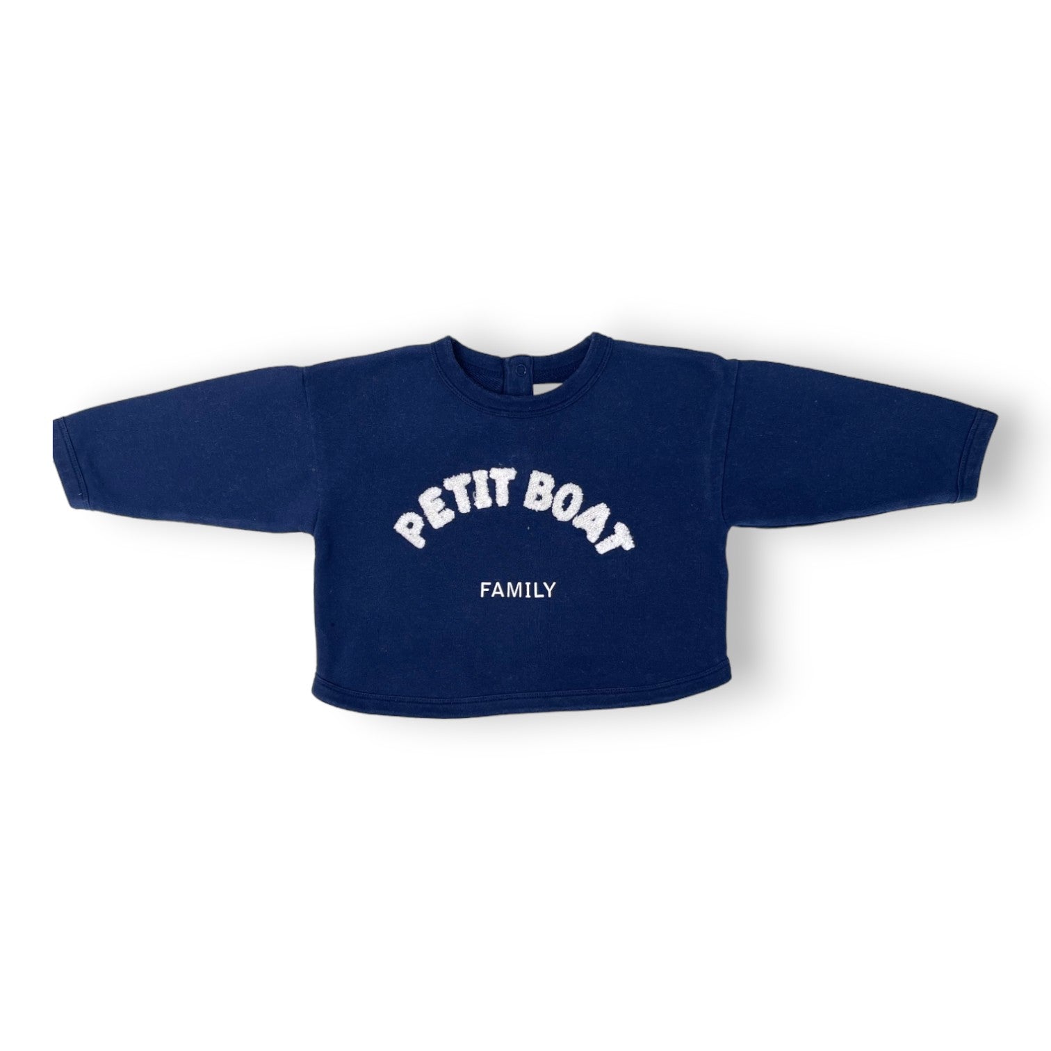 PETIT BOAT - Navy blue "Petit Boat family" sweatshirt - 2 years