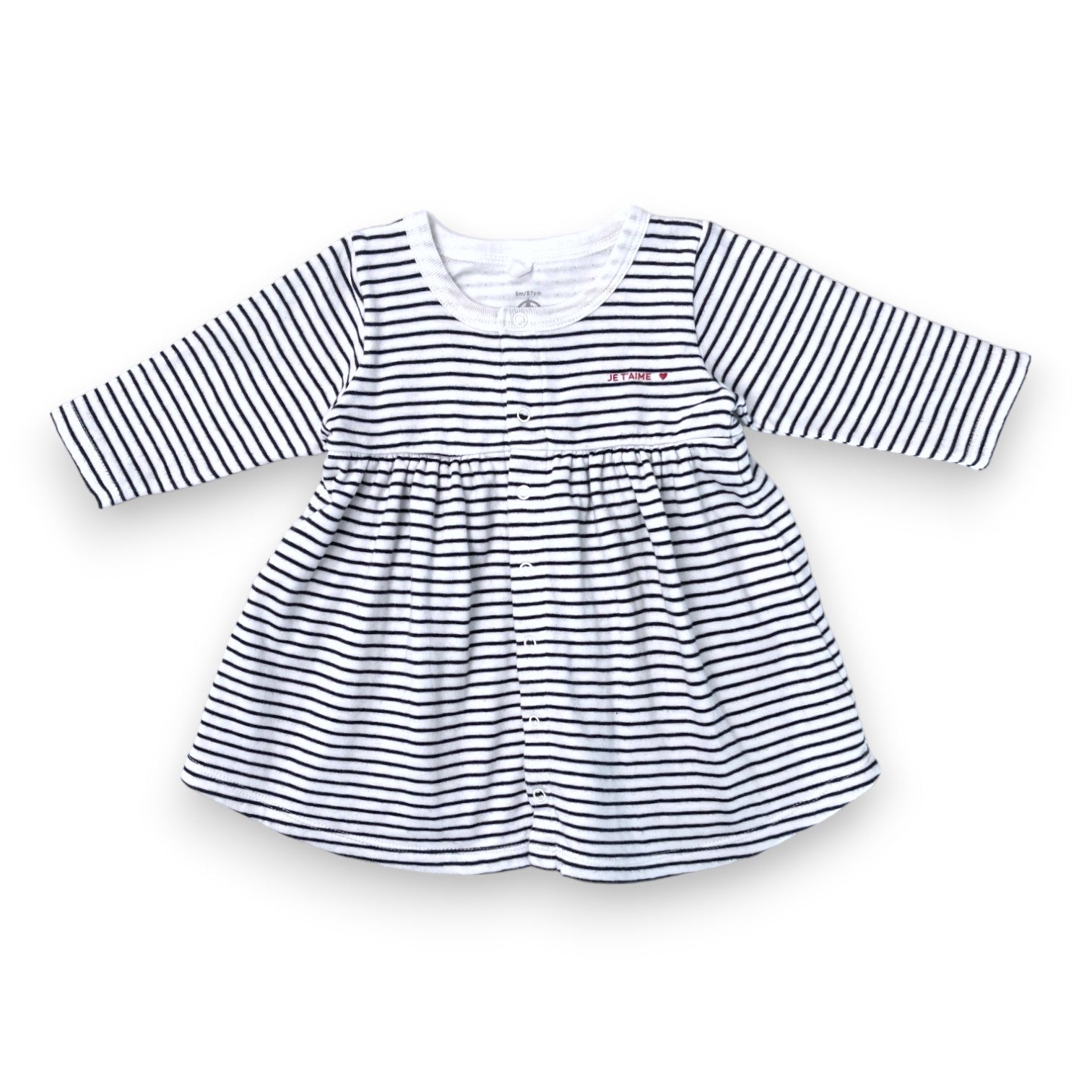 PETIT BATEAU - Striped dress - 6 months