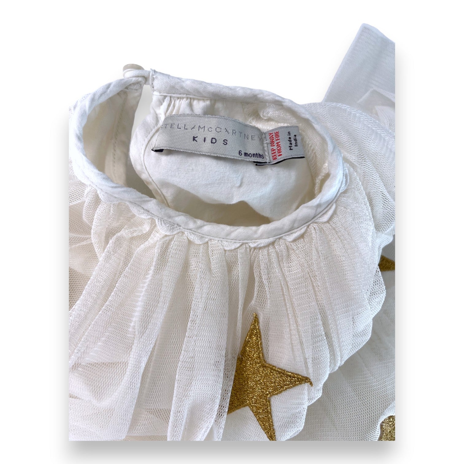 STELLA MCCARTNEY - Gold star tulle dress - 6 months