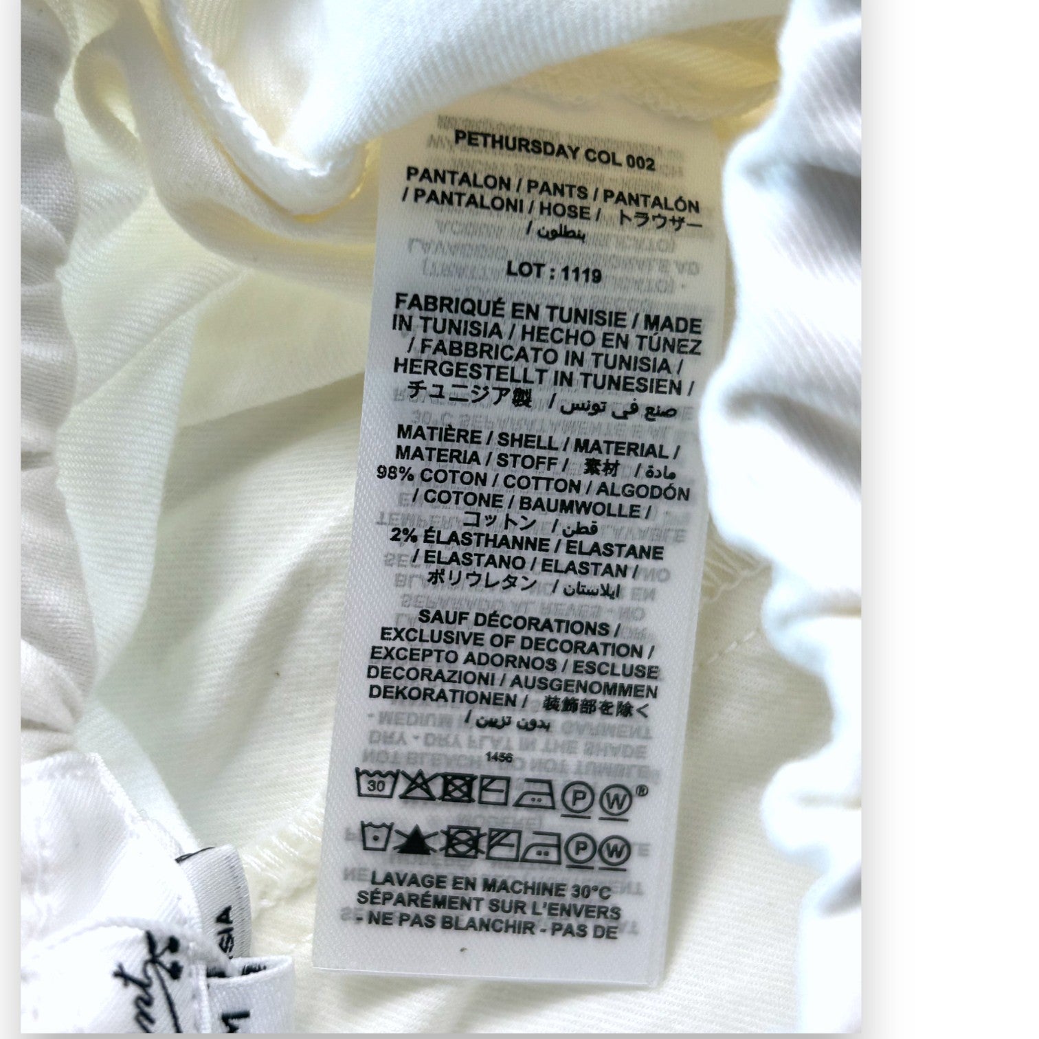 BONPOINT - White pants (new) - 6 months