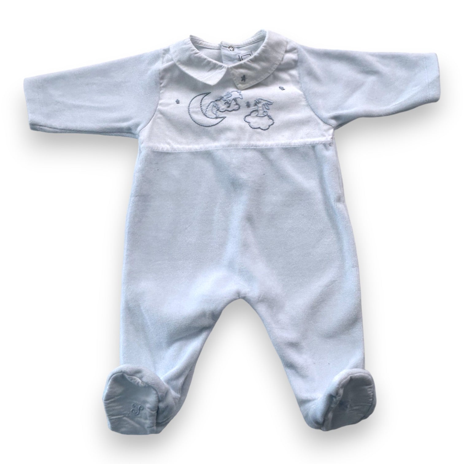 TARTINE ET CHOCOLAT - Pyjama bleu avec détails - 1 mois