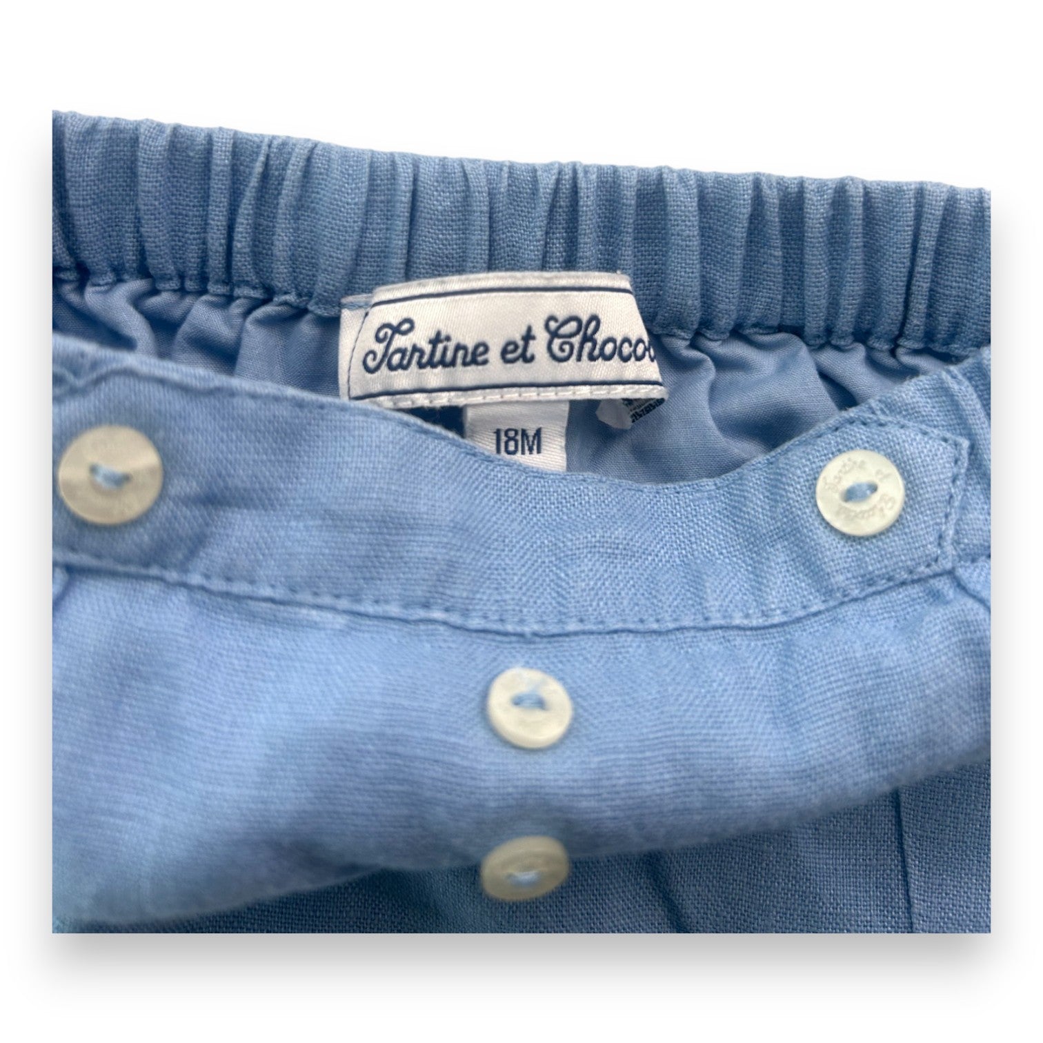 TARTINE ET CHOCOLAT - Short bleu - 18 mois
