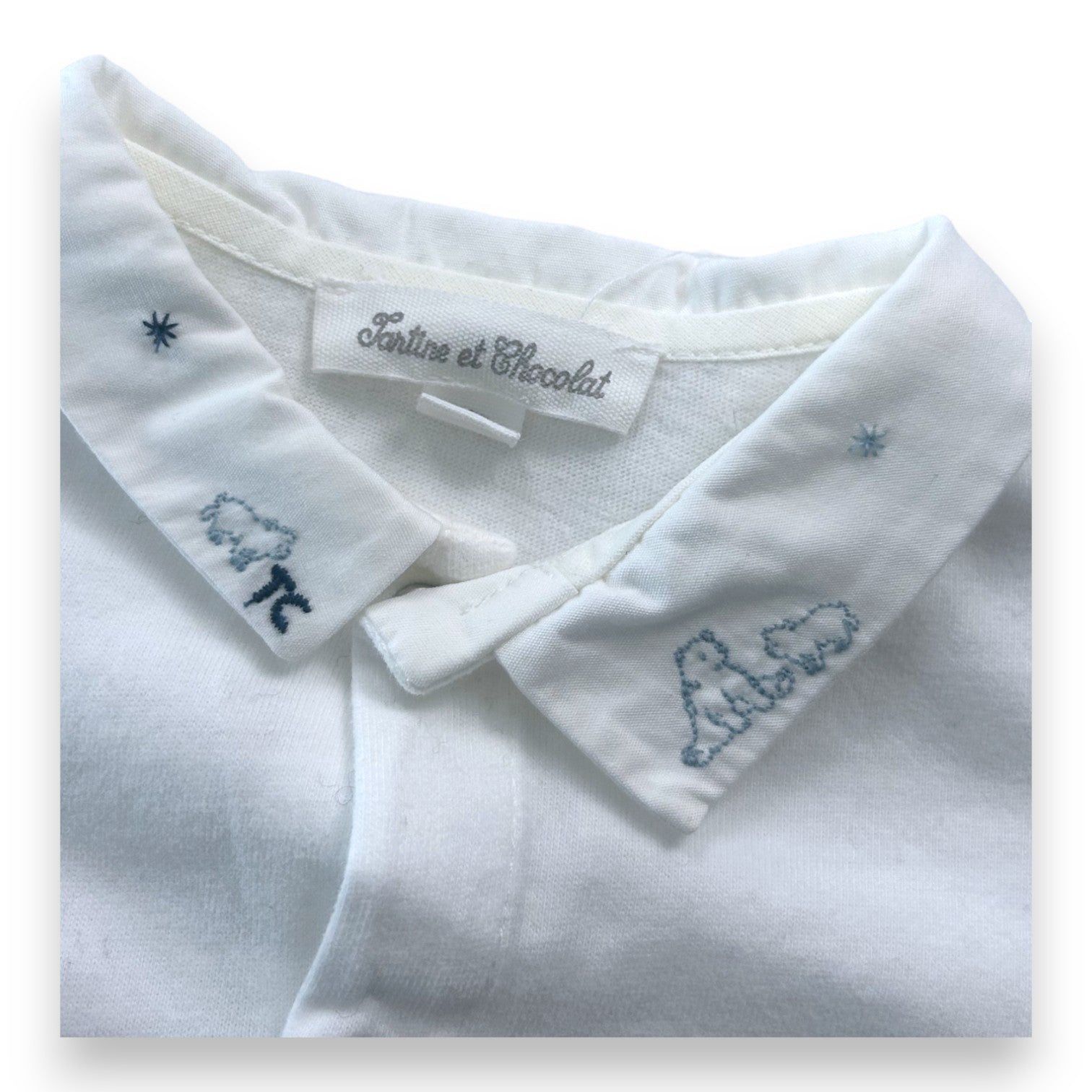 TARTINE ET CHOCOLAT - Body blanc manches longues - 3 mois