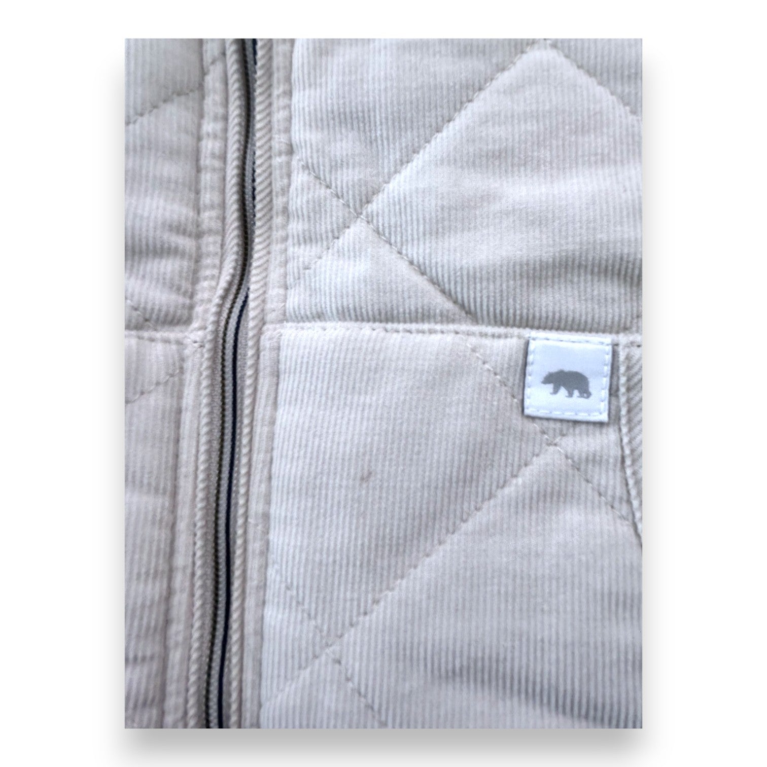 THE LITTLE WHITE COMPANY - Doudoune sans manches beige - 6/9 mois