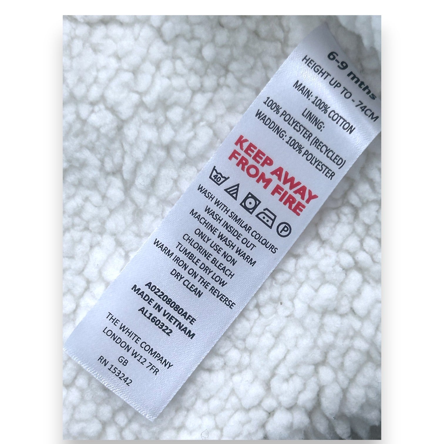 THE LITTLE WHITE COMPANY - Beige sleeveless down jacket - 6/9 months