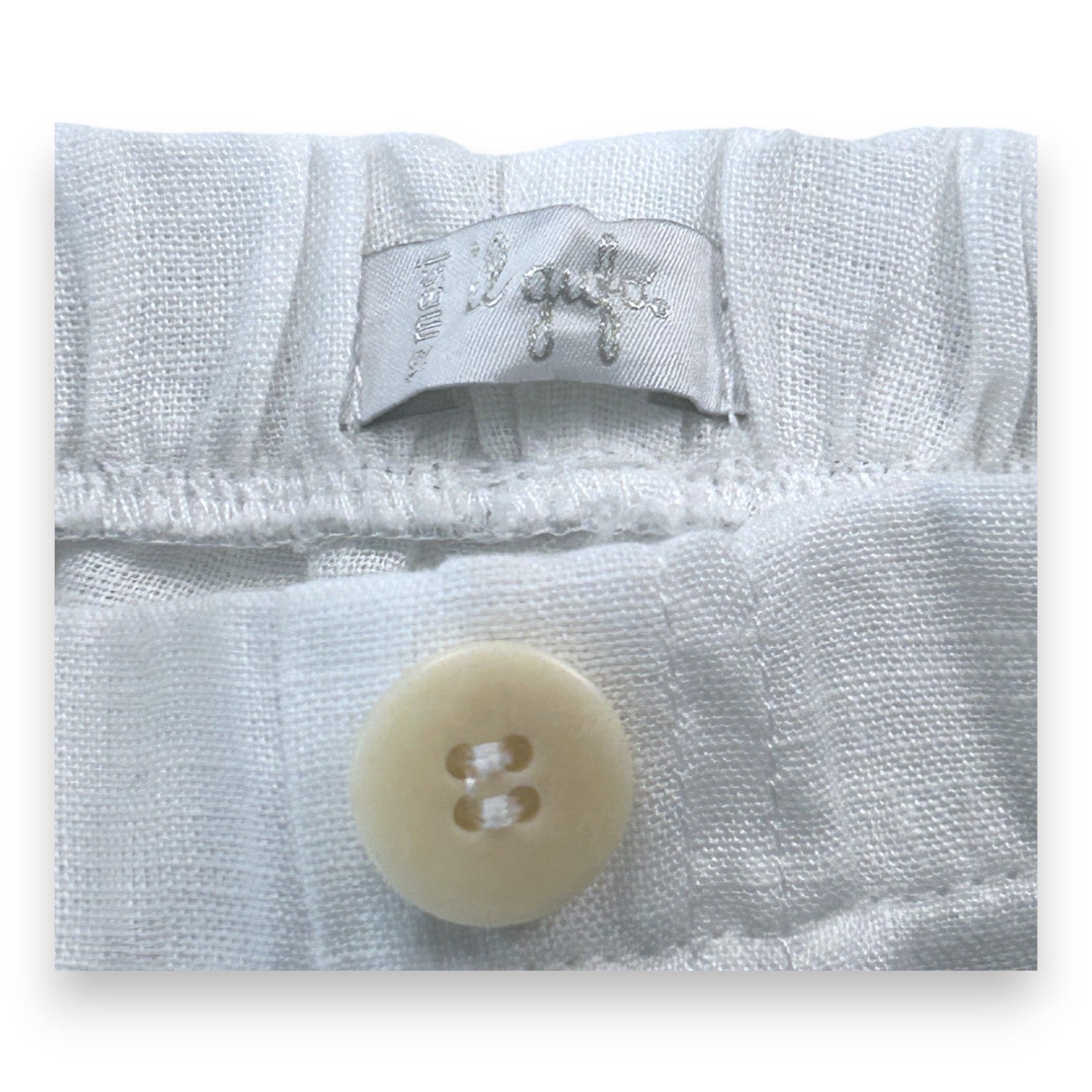 IL GUFO - White linen shorts - 12 months