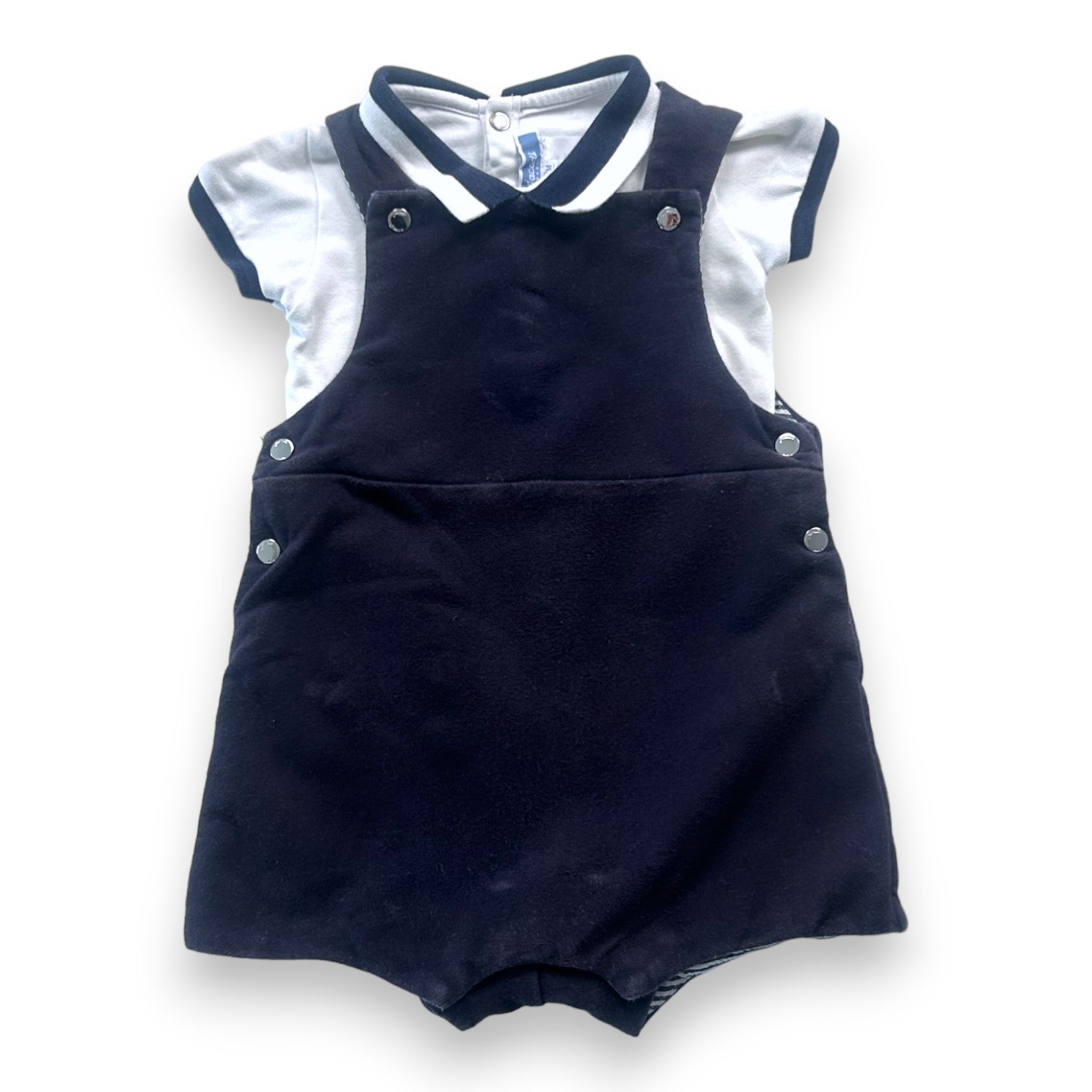 JACADI - Salopette polo bleue - 12 mois