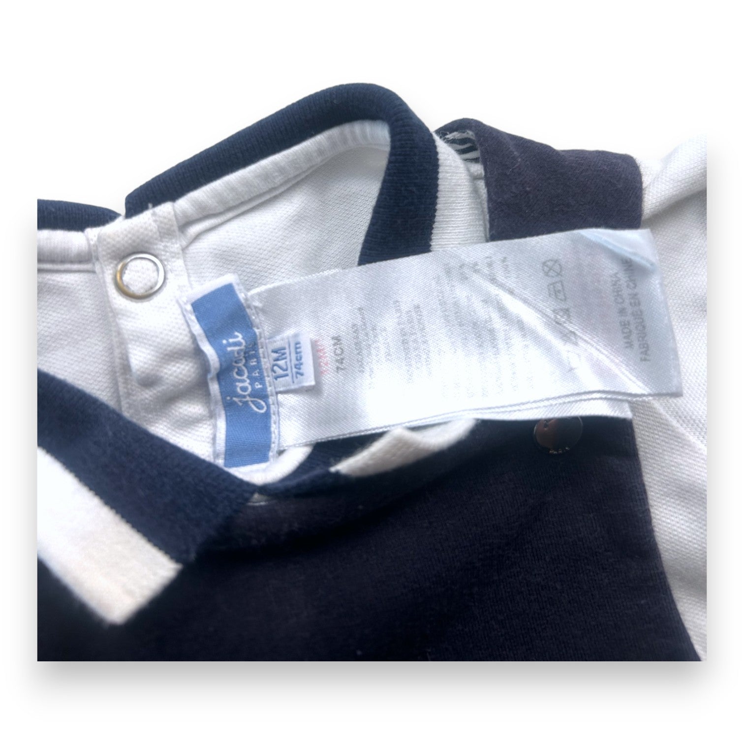 JACADI - Salopette polo bleue - 12 mois