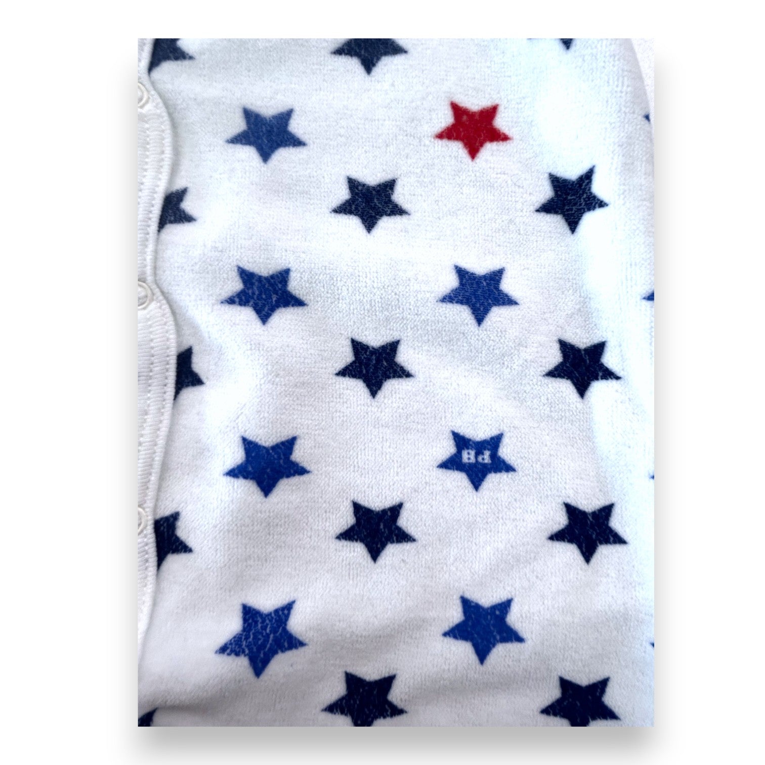 PETIT BATEAU - Pyjama blanc imprimé - 6 mois