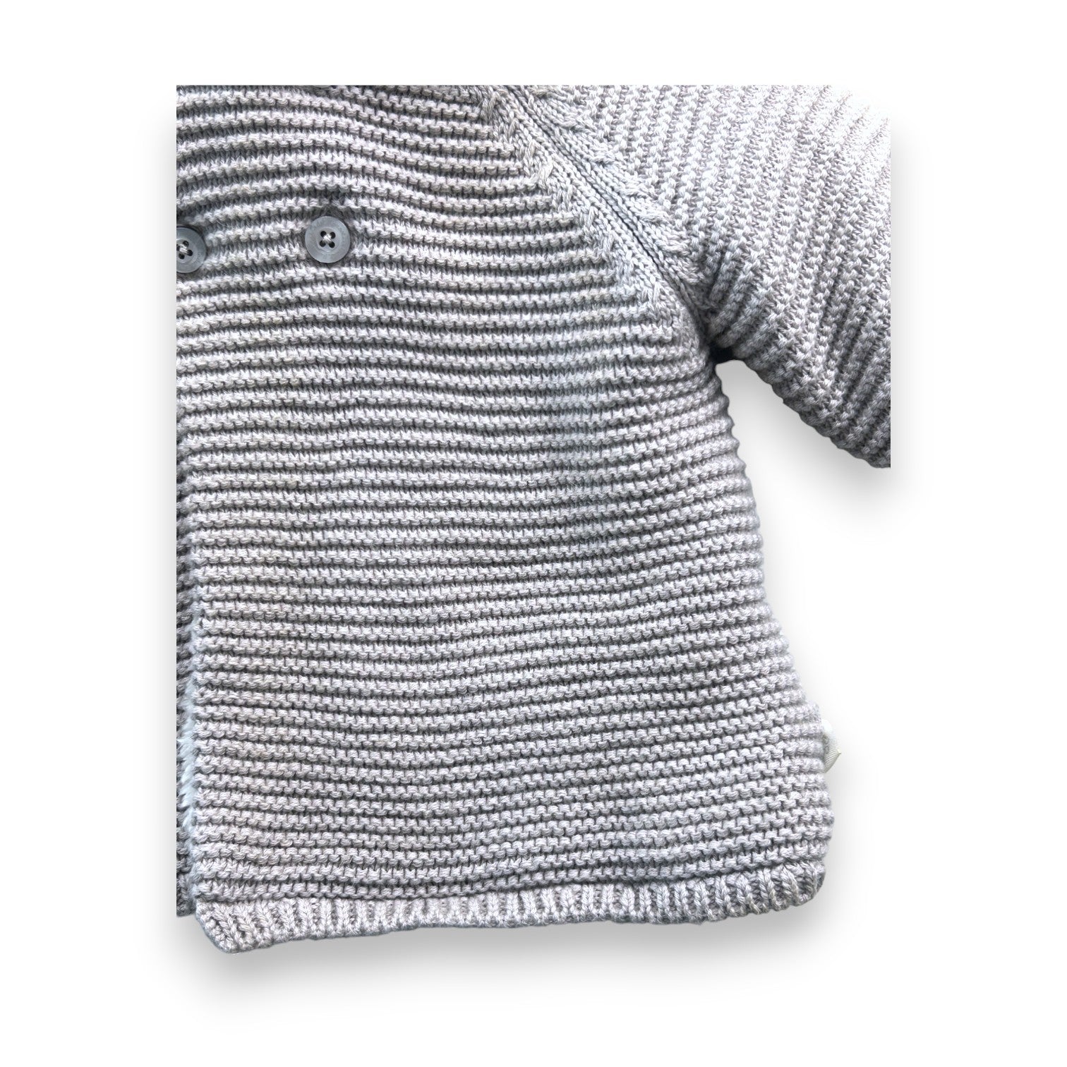 CADET ROUSSELLE - Veste droite Matrio tricot en laine - 12 mois