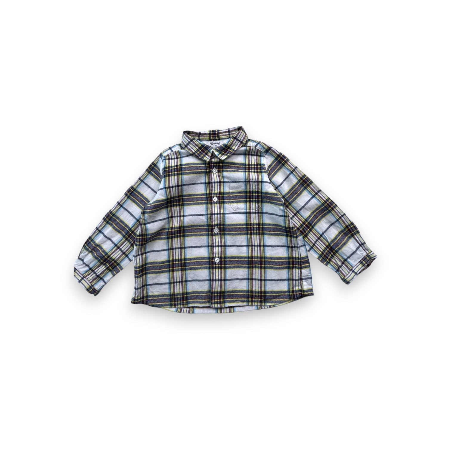 BONPOINT - White checked shirt - 18 months
