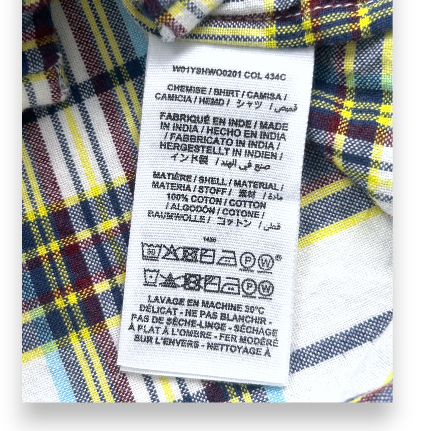 BONPOINT - White checked shirt - 18 months