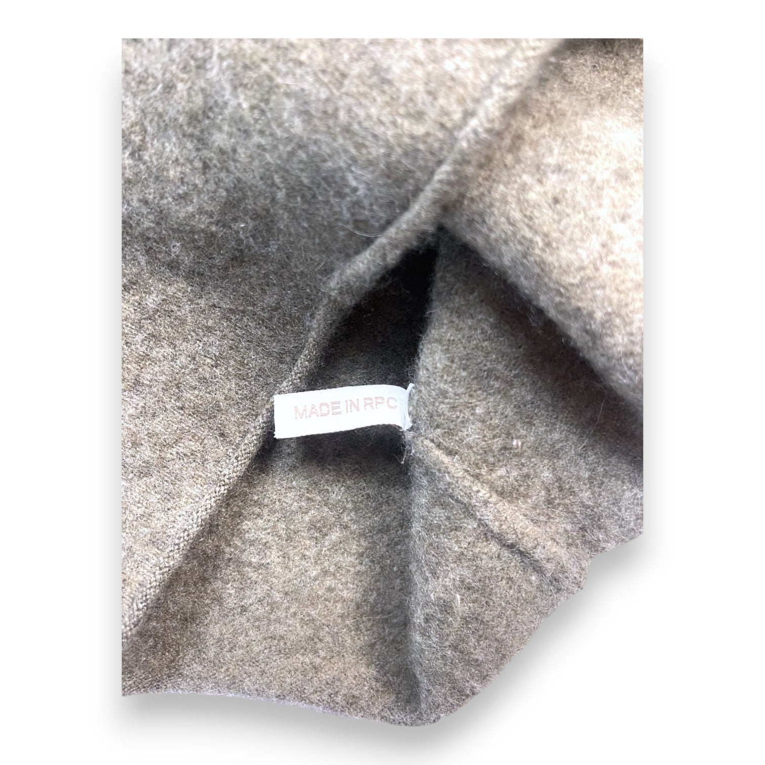 VINTAGE - Khaki cashmere sweater with elephant pattern - 6/12 months