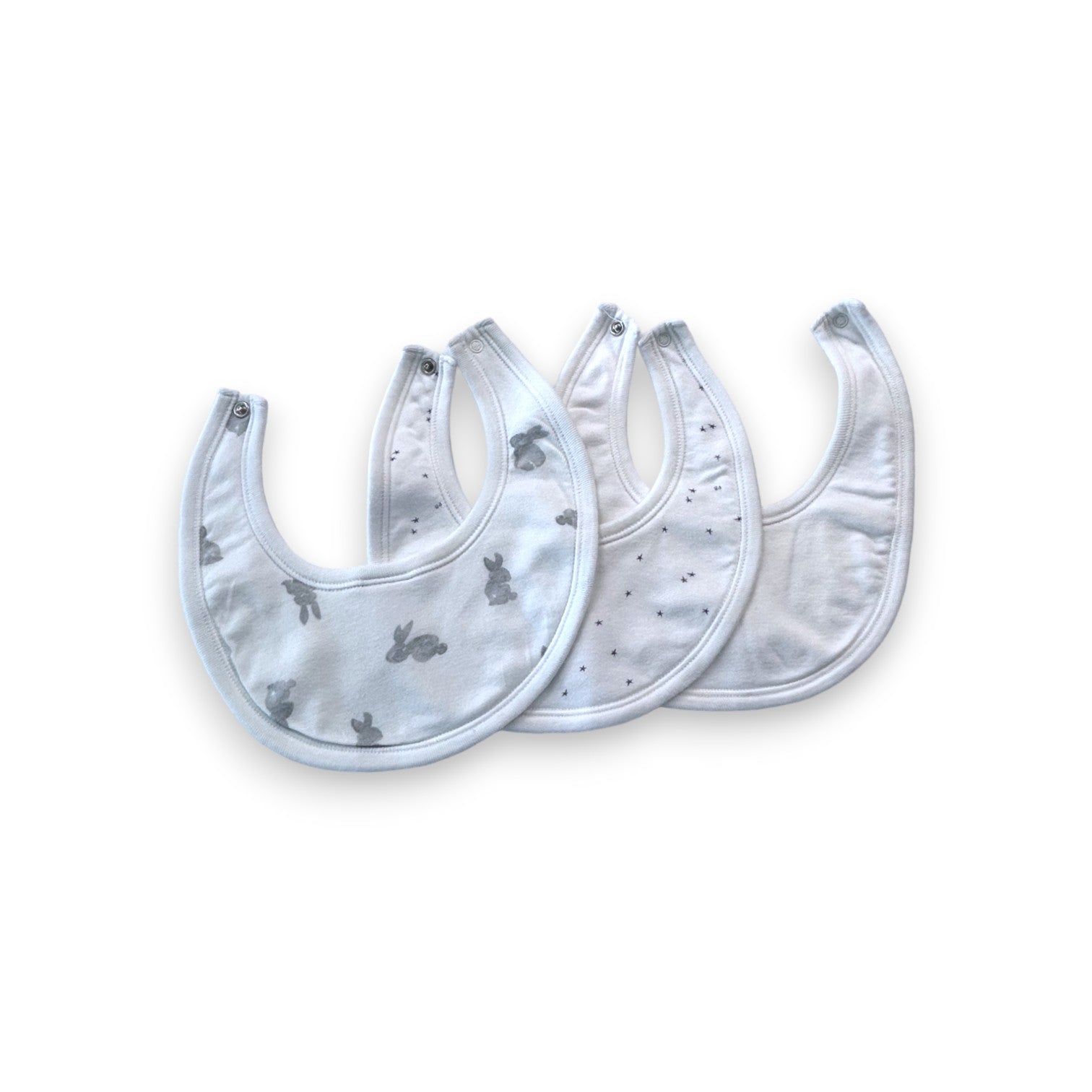 PETIT BATEAU - Lots de bavoirs blanc - Taille unique