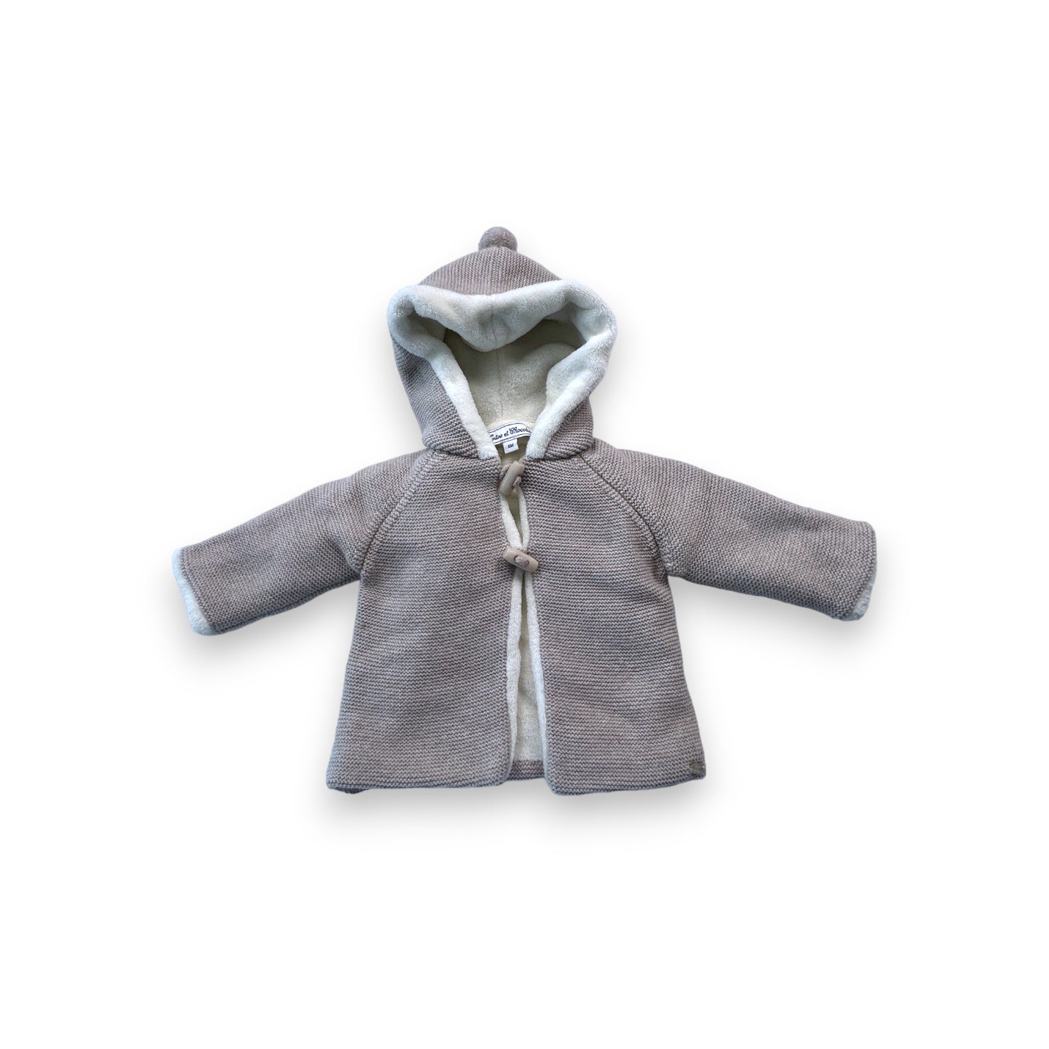 TARTINE ET CHOCOLAT - Veste en tricot beige cachemire - 6 mois