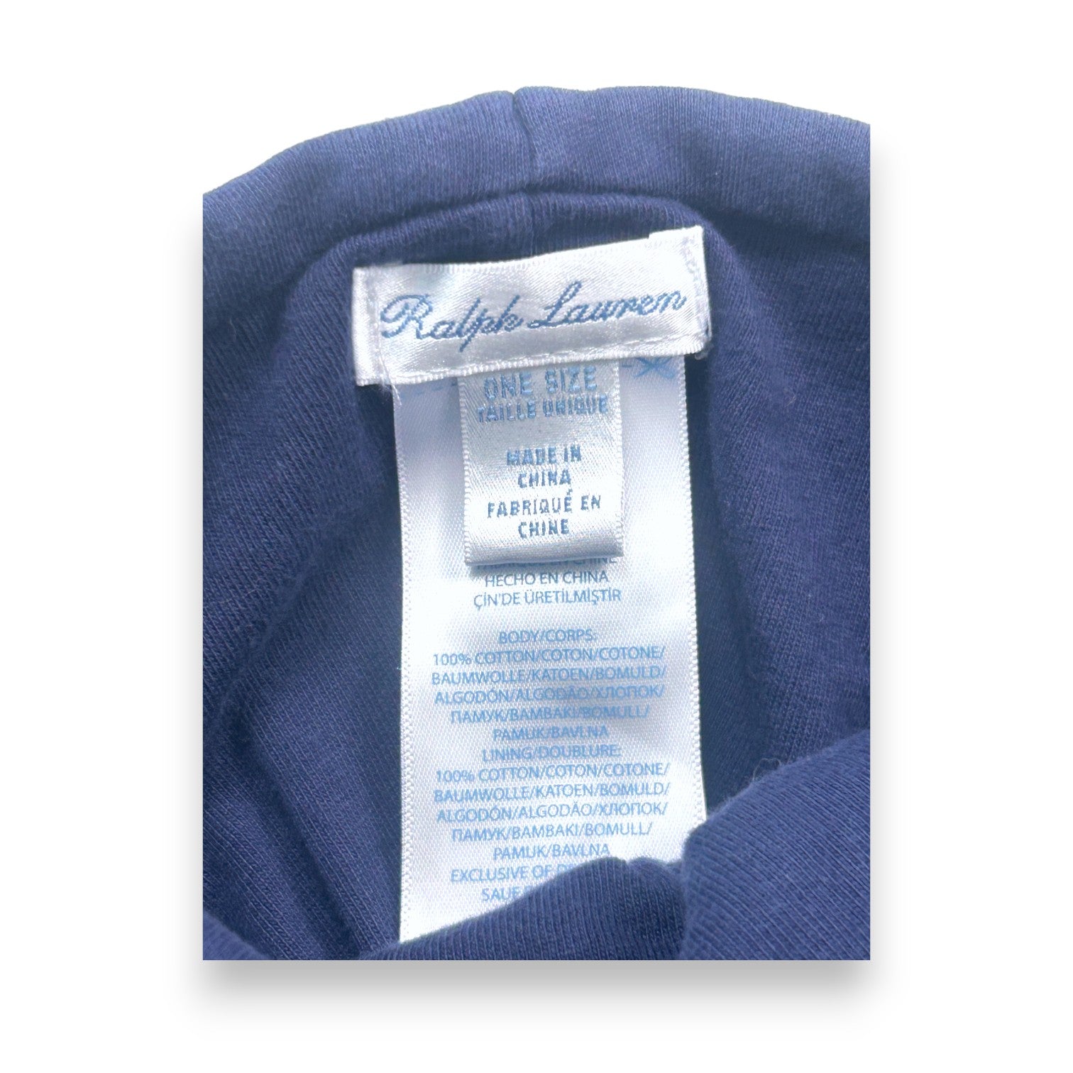 RALPH LAUREN - Bonnet bleu - TU