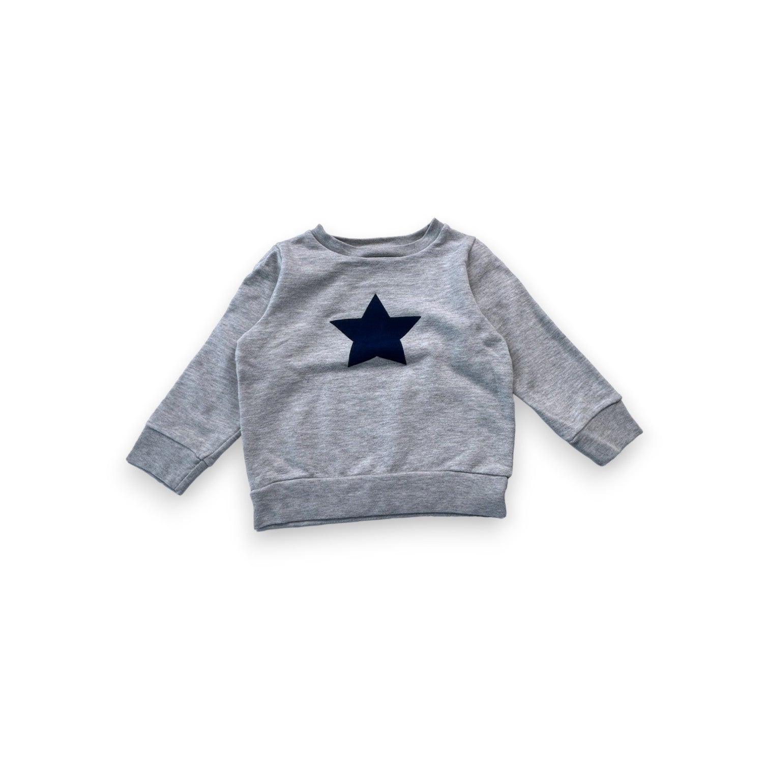 PETIT BATEAU - Pull gris imprimé - 4 ans