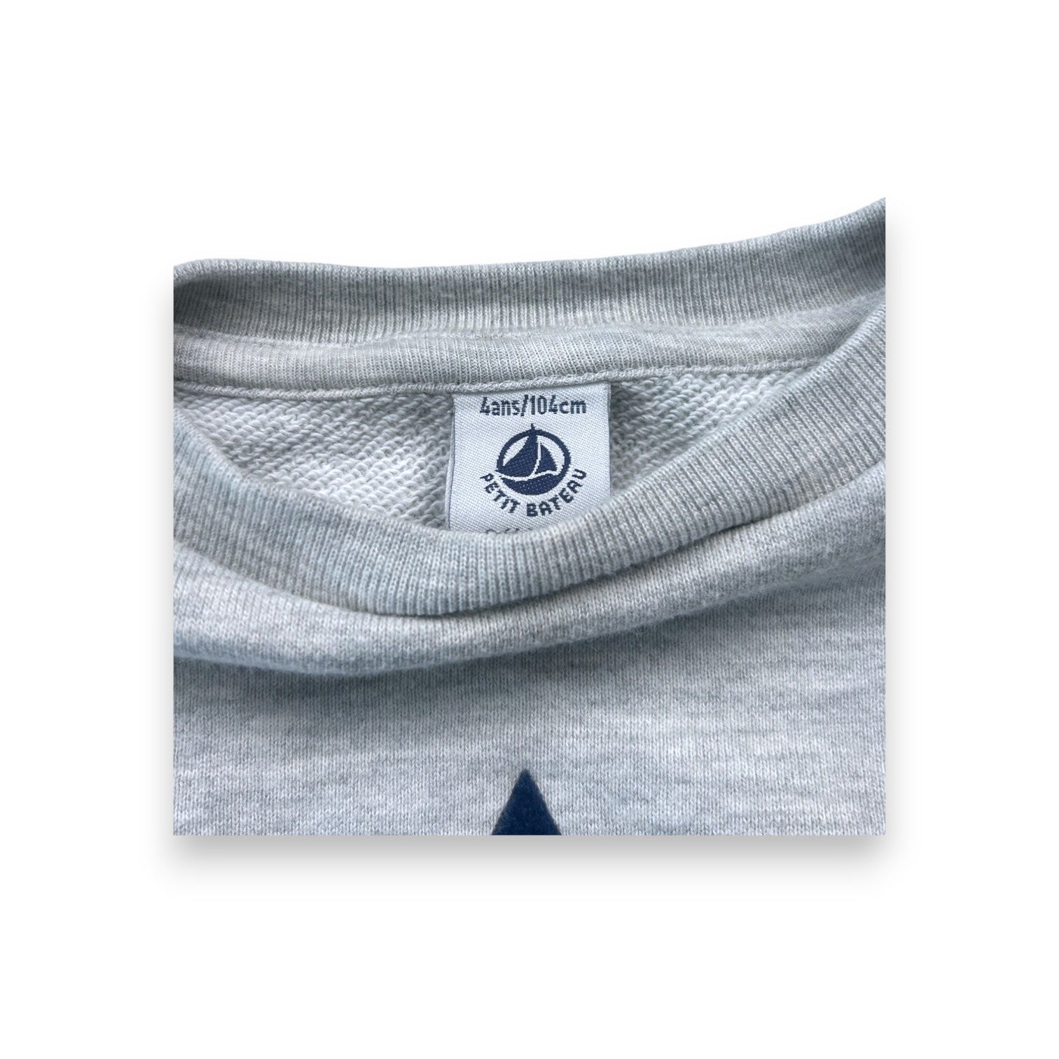 PETIT BATEAU - Pull gris imprimé - 4 ans