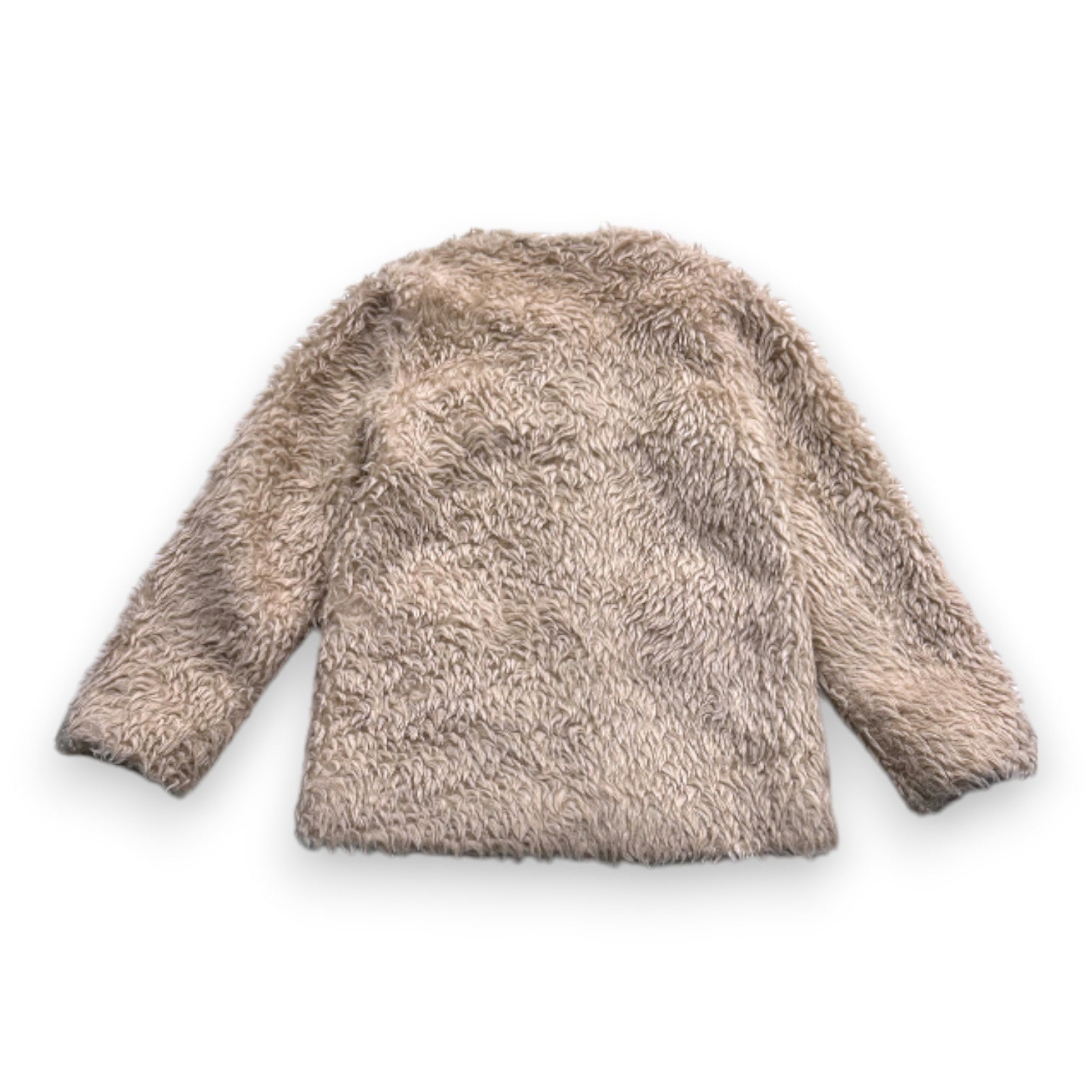 Billieblush - Cremefarbene Pelzjacke mit Stickerei - 4 Jahre