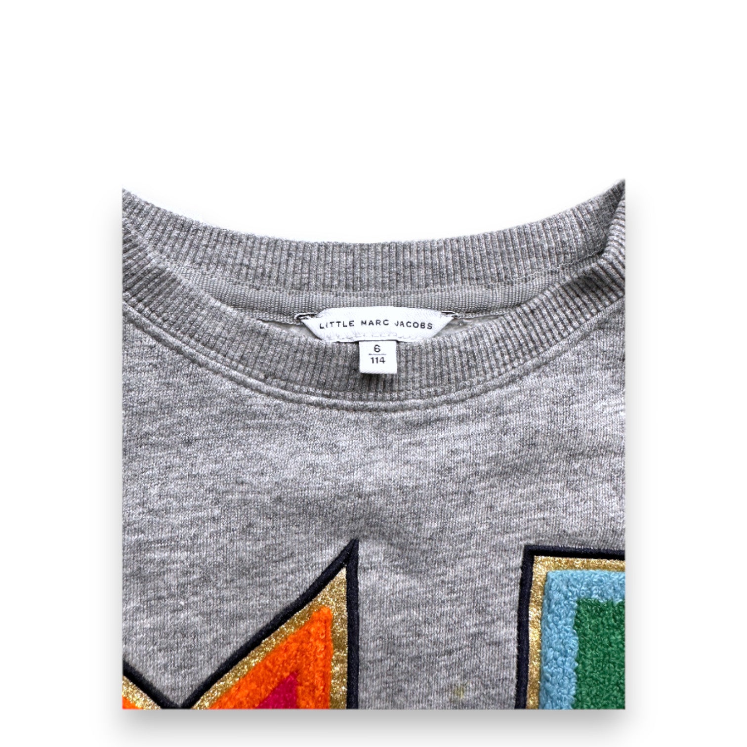 MARC JACOBS - Grey long-sleeved sweatshirt with prints - 6 years