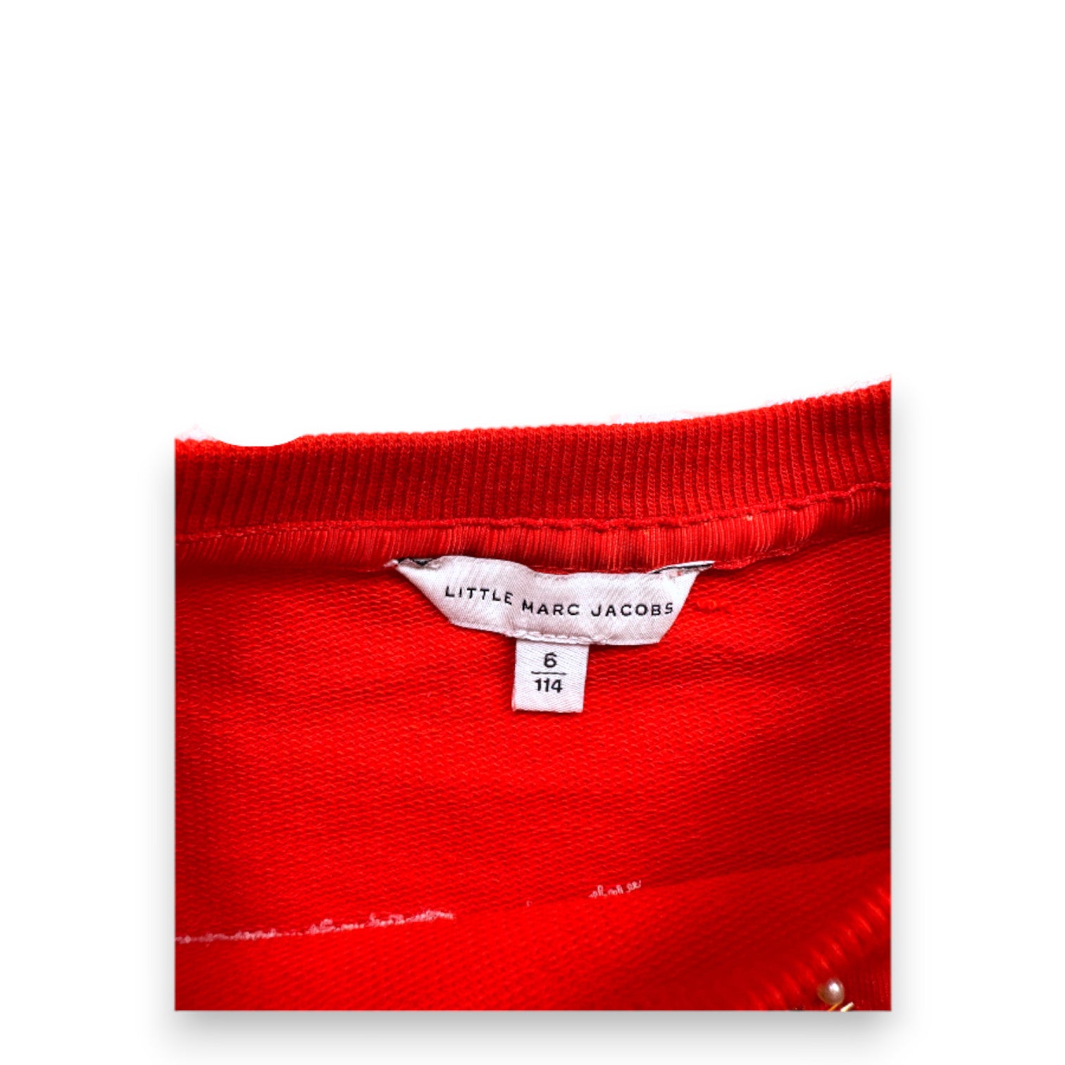 MARC JACOBS - Red short-sleeved t-shirt with embroidery - 6 years